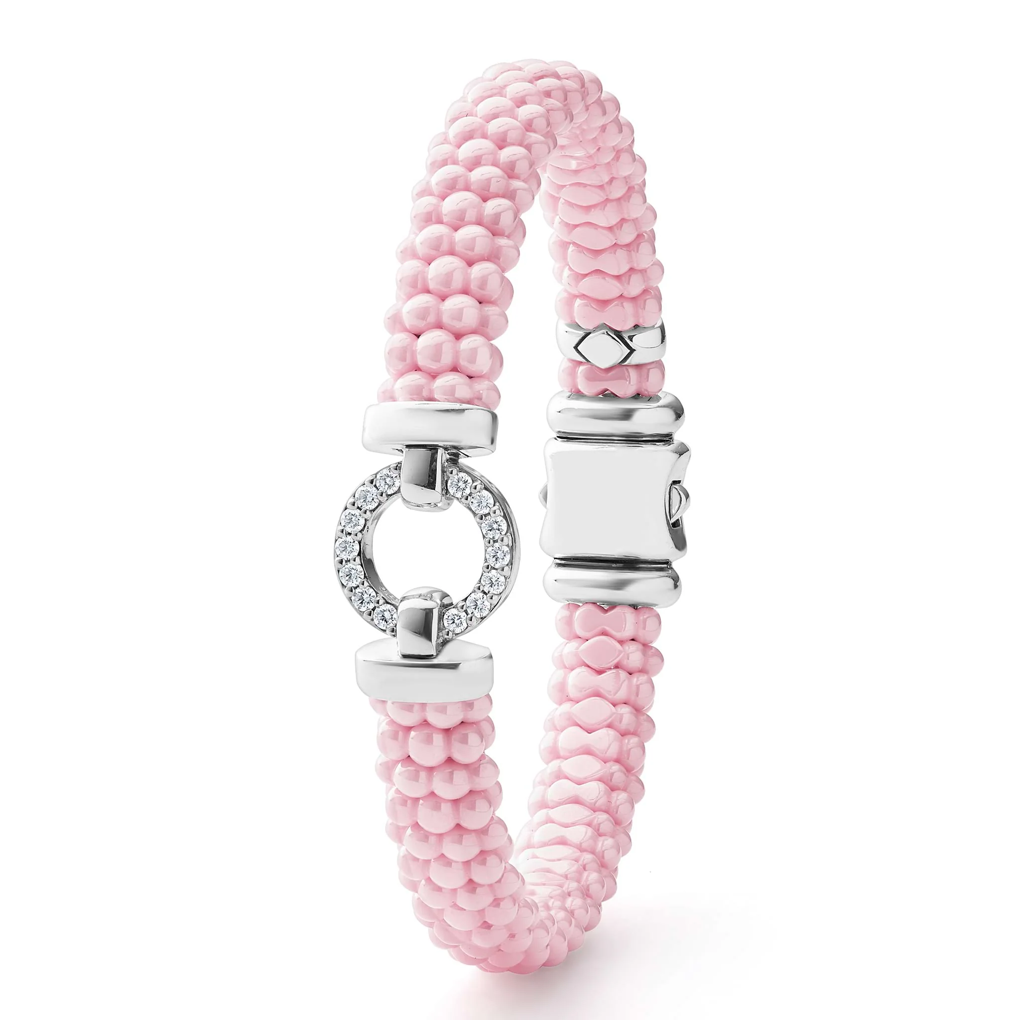 Pink Caviar Pink Ceramic Diamond Circle Bracelet | 9mm - Image 5