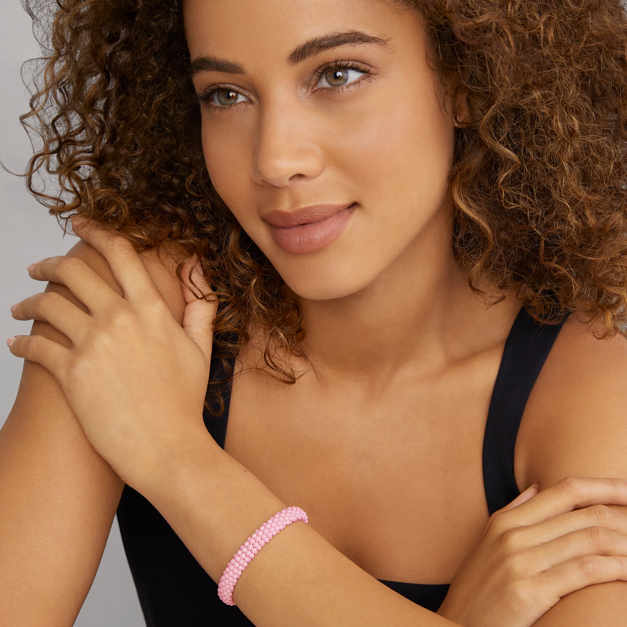 Pink Caviar Pink Ceramic Beaded Bracelet | 9mm - Image 2