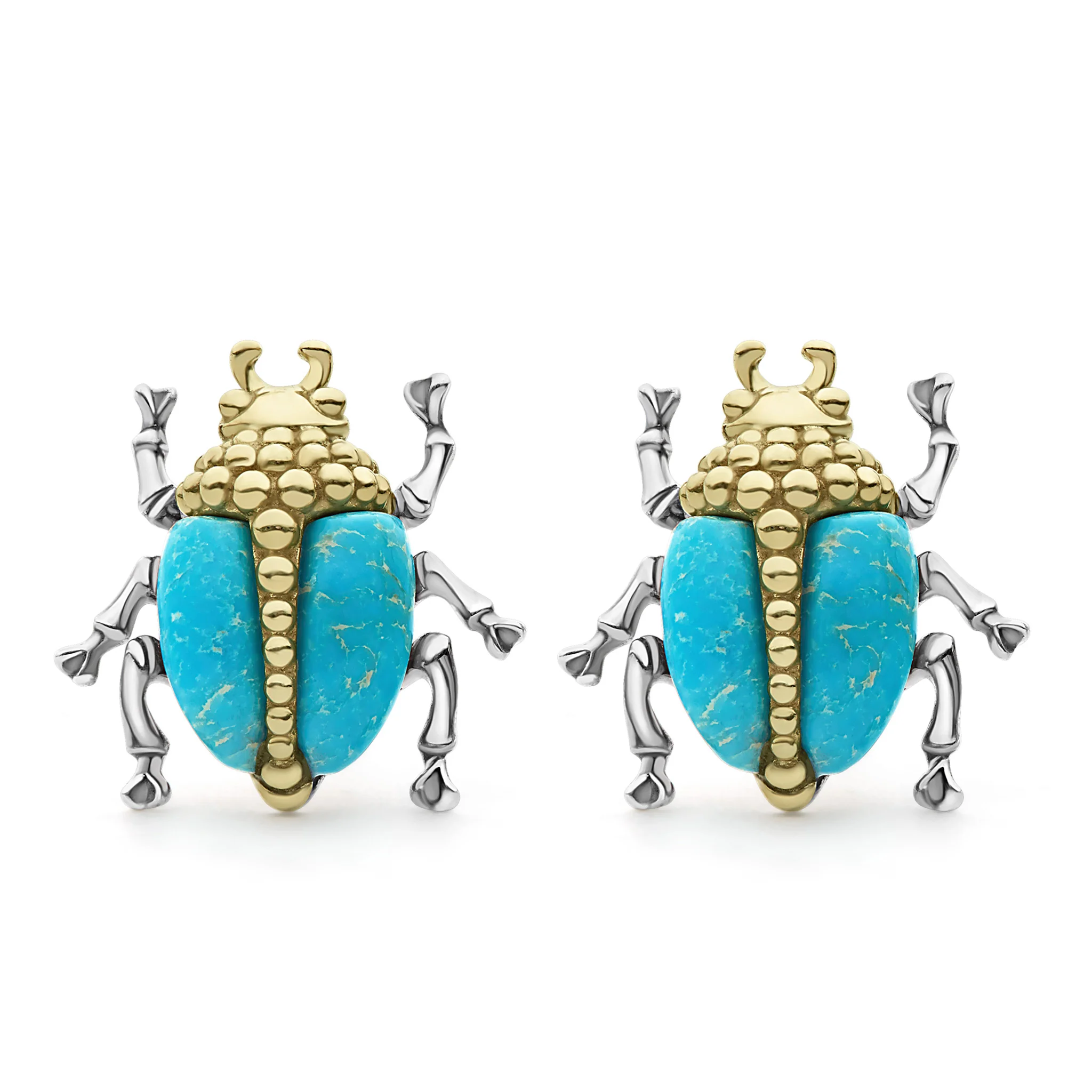 Rare Wonders Turquoise Beetle Stud Earrings - Image 3