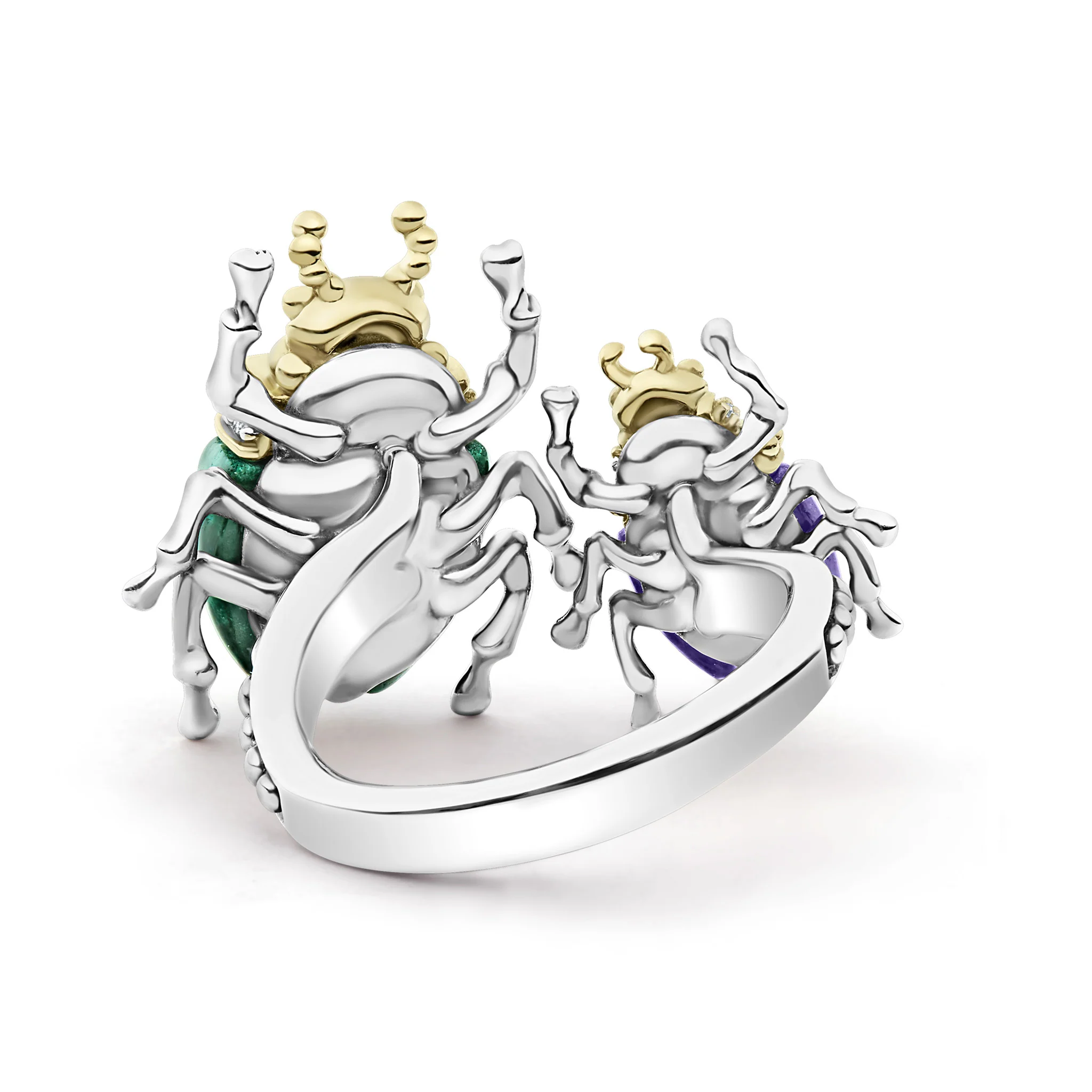 Rare Wonders Jade Double Beetle Diamond Ring - Image 5