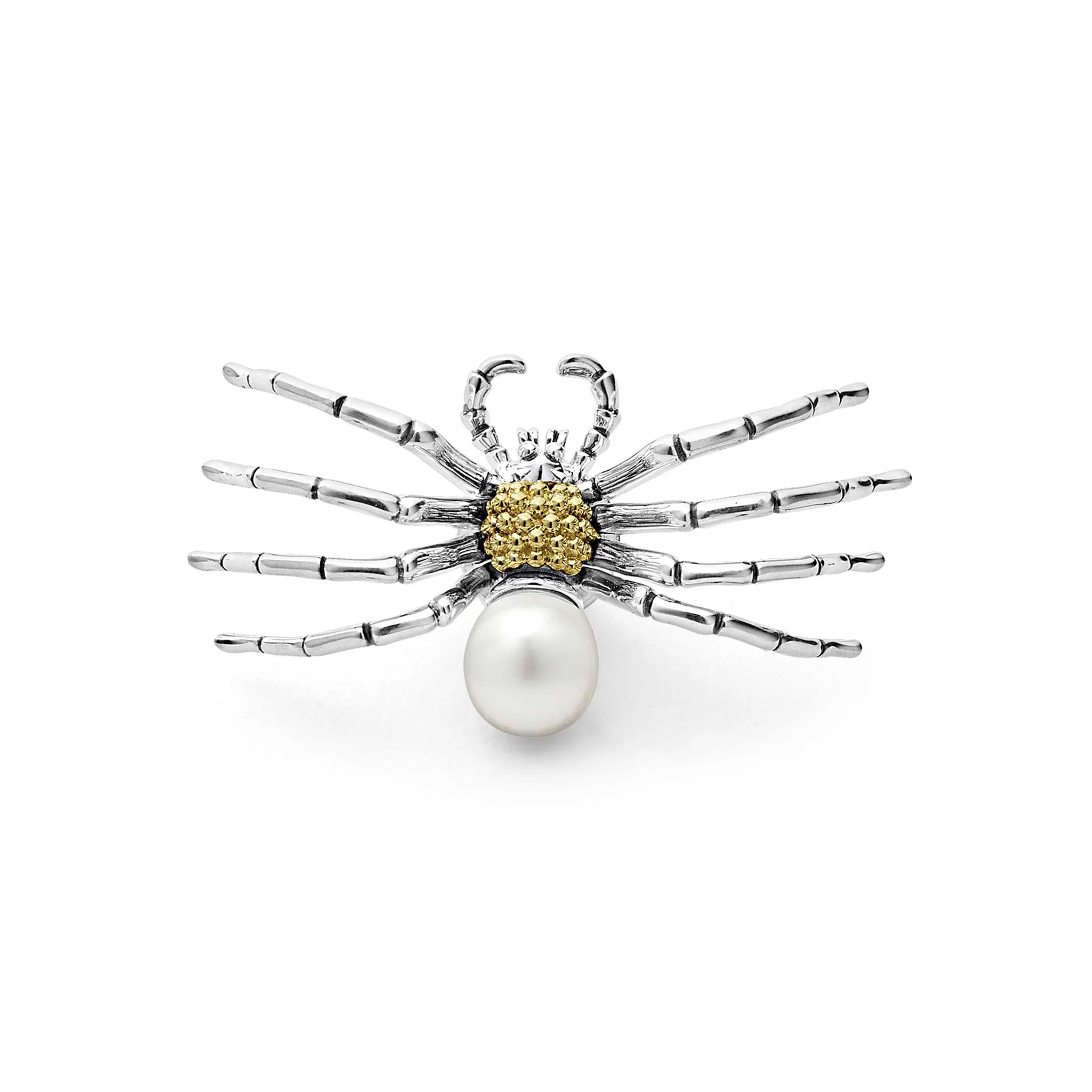 Rare Wonders Two-Tone Pearl Spider Pin