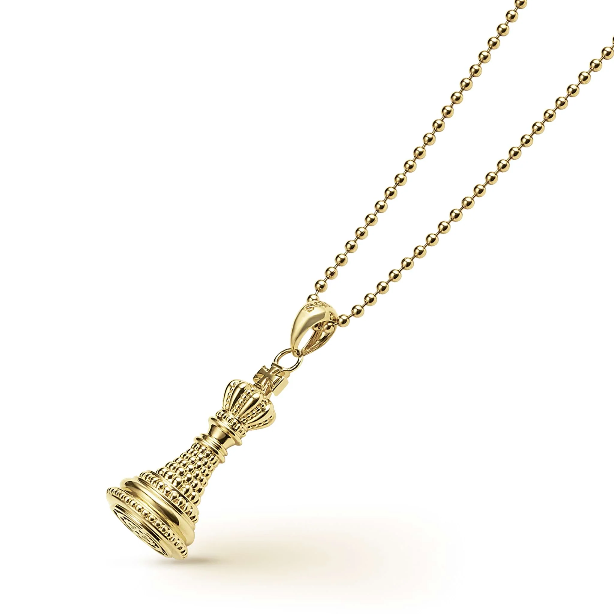 Rare Wonders 18K Gold King Pendant Necklace - Image 4