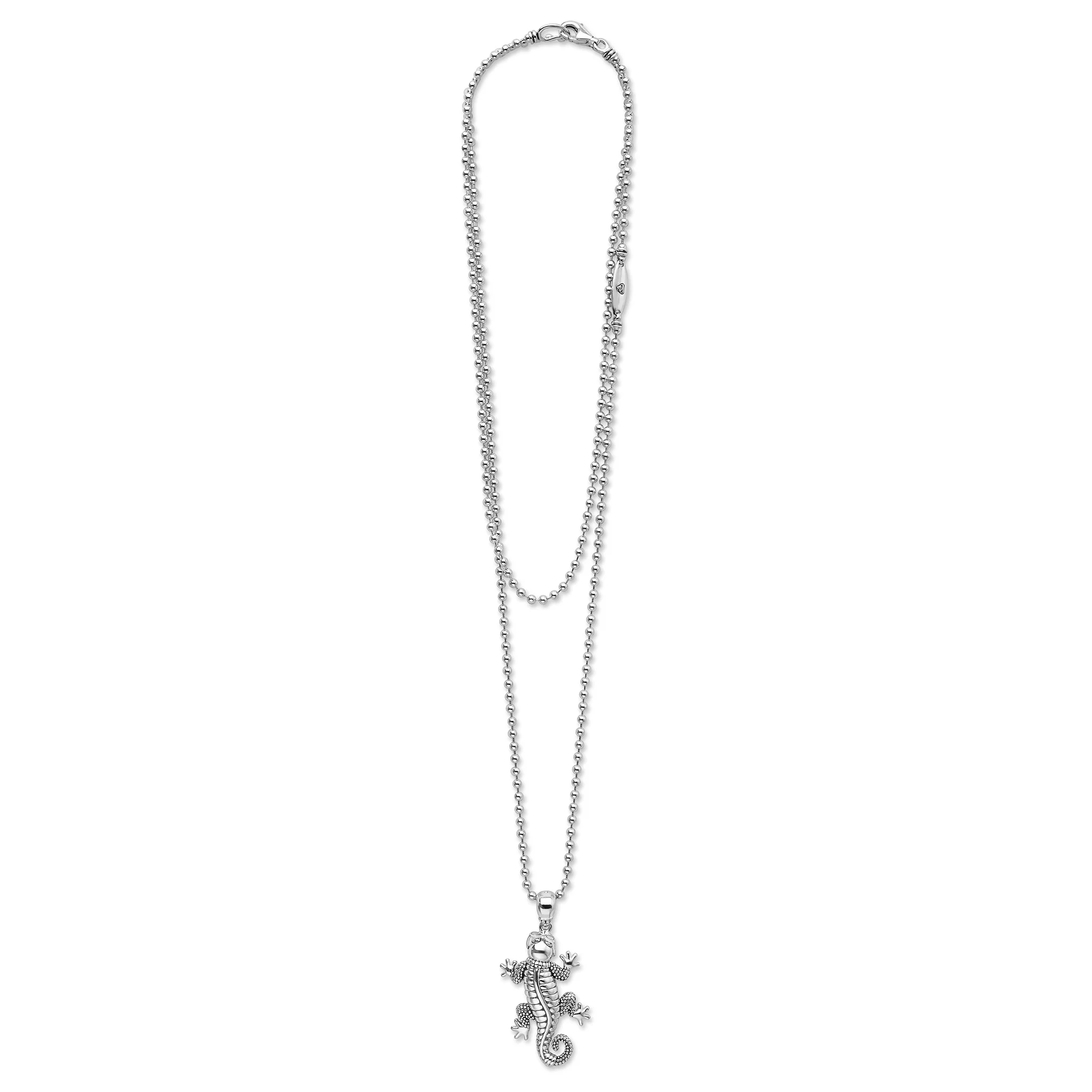 Rare Wonders Sterling Silver Gecko Pendant Necklace