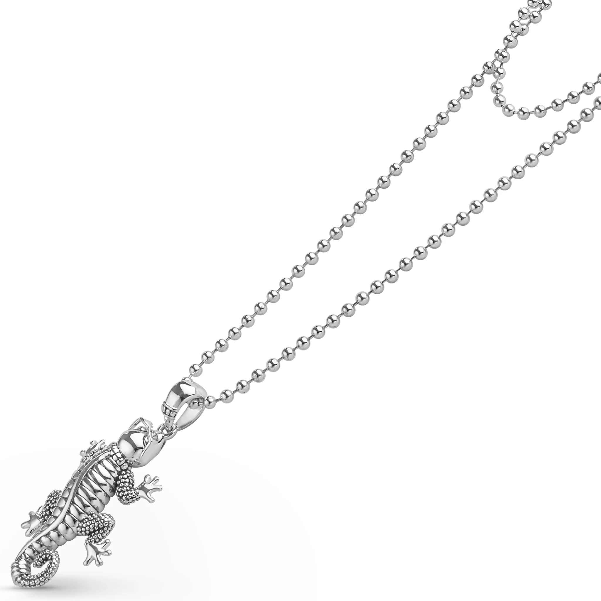 Rare Wonders Sterling Silver Gecko Pendant Necklace - Image 3