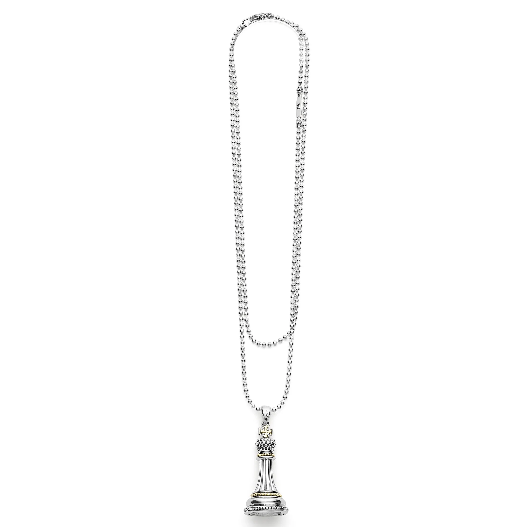 Rare Wonders Two-Tone King Pendant Necklace - Image 3