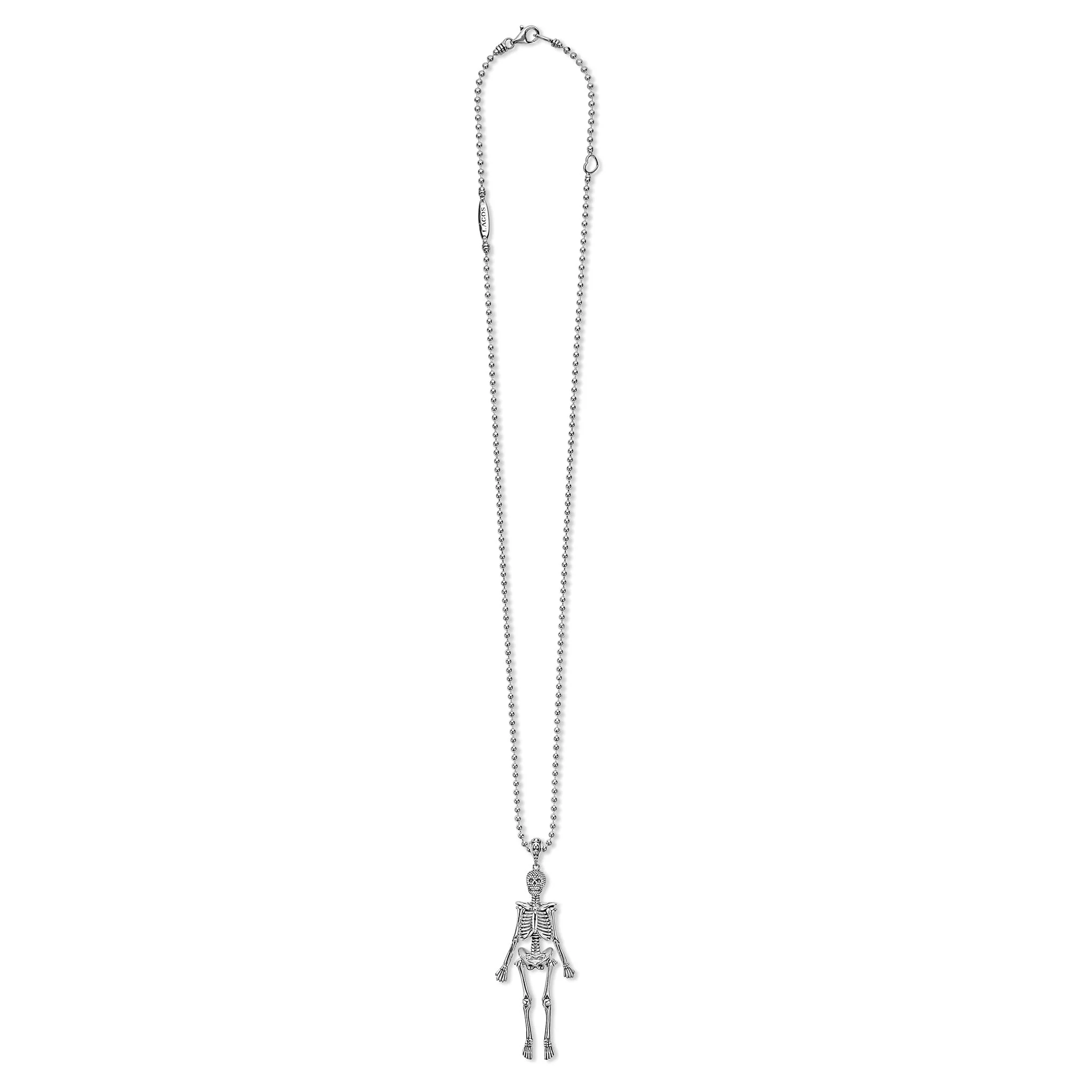 Rare Wonders Caviar Skeleton Pendant Necklace - Image 3