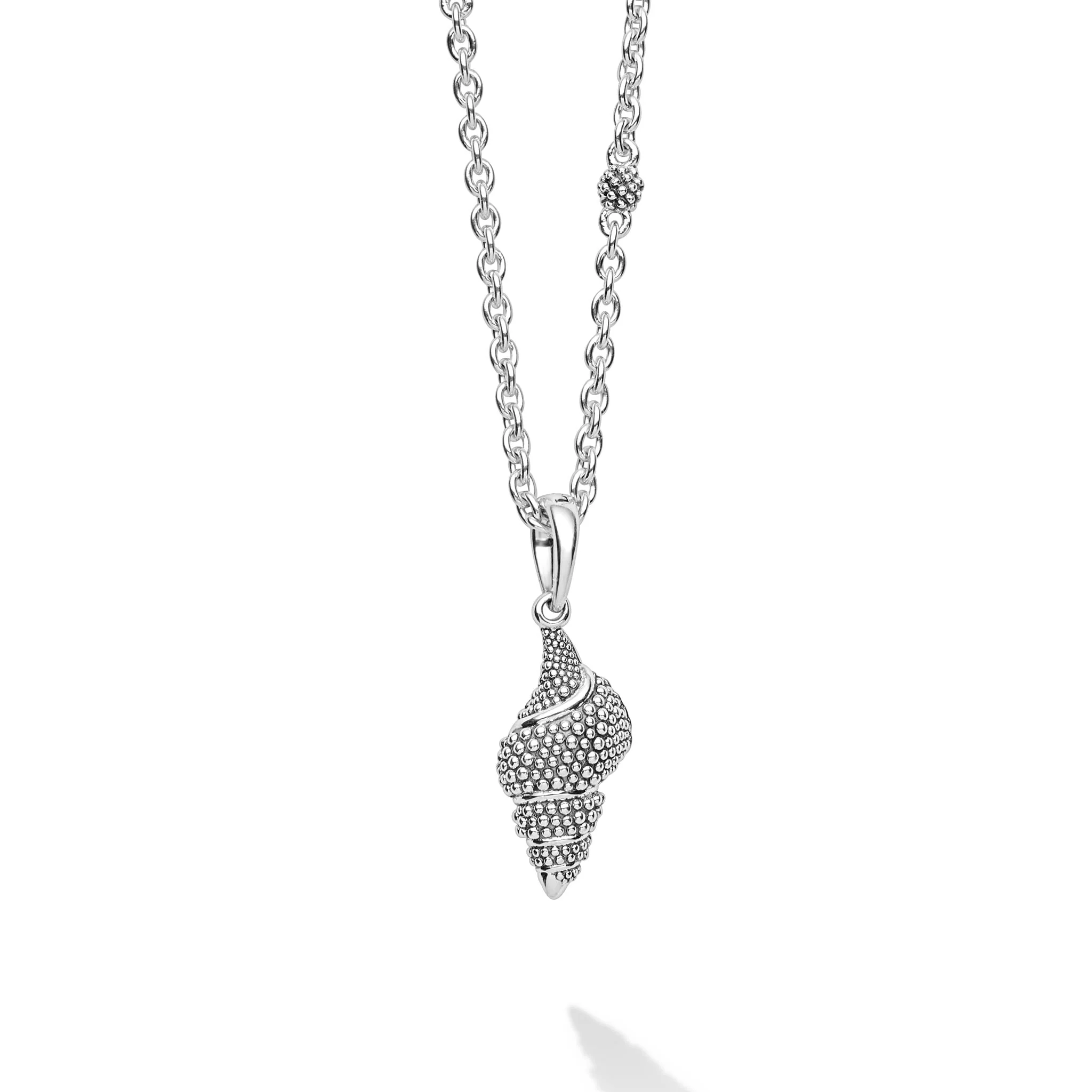 Rare Wonders Sterling Silver Mini Seashell Pendant Necklace