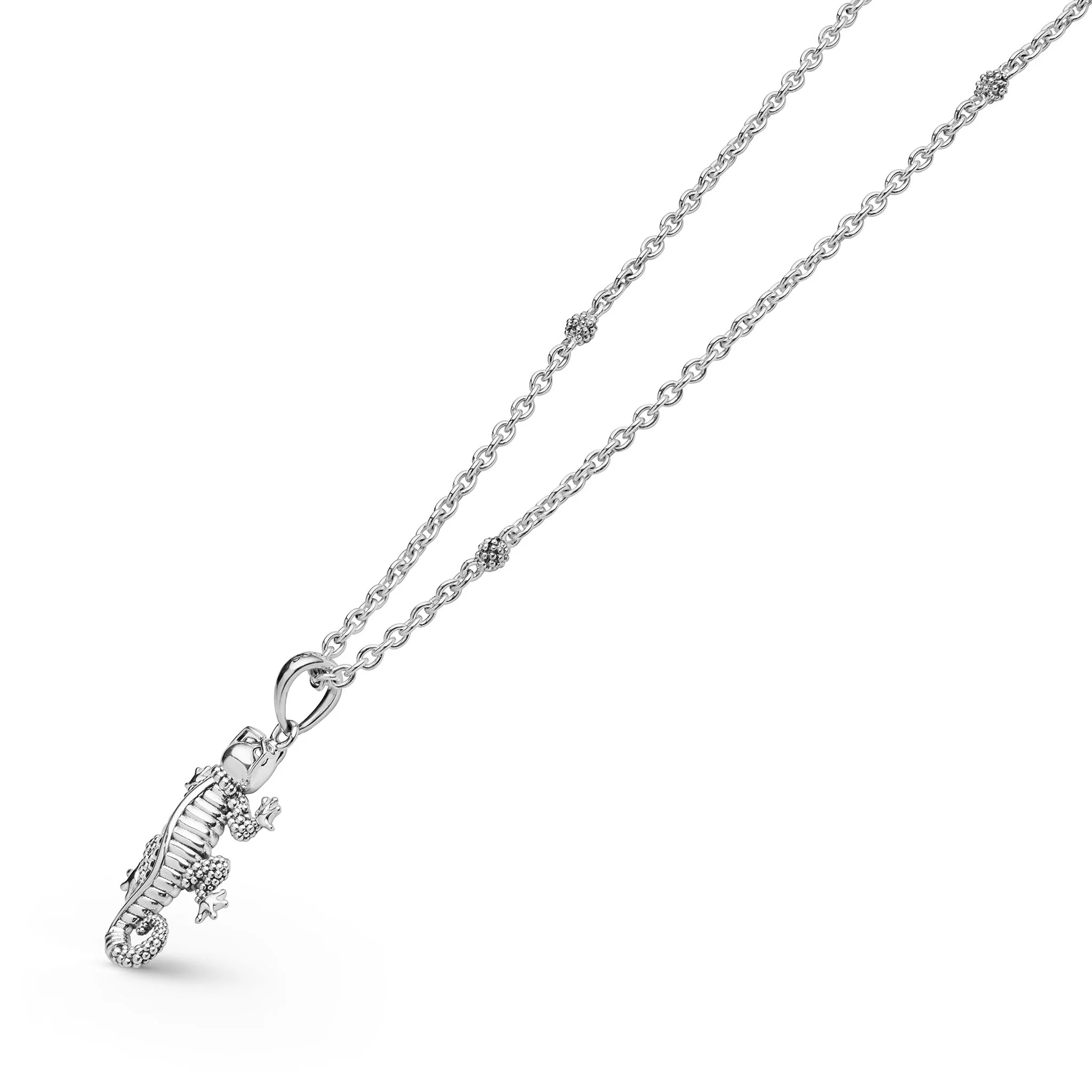 Rare Wonders Sterling Silver Mini Gecko Pendant Necklace - Image 3