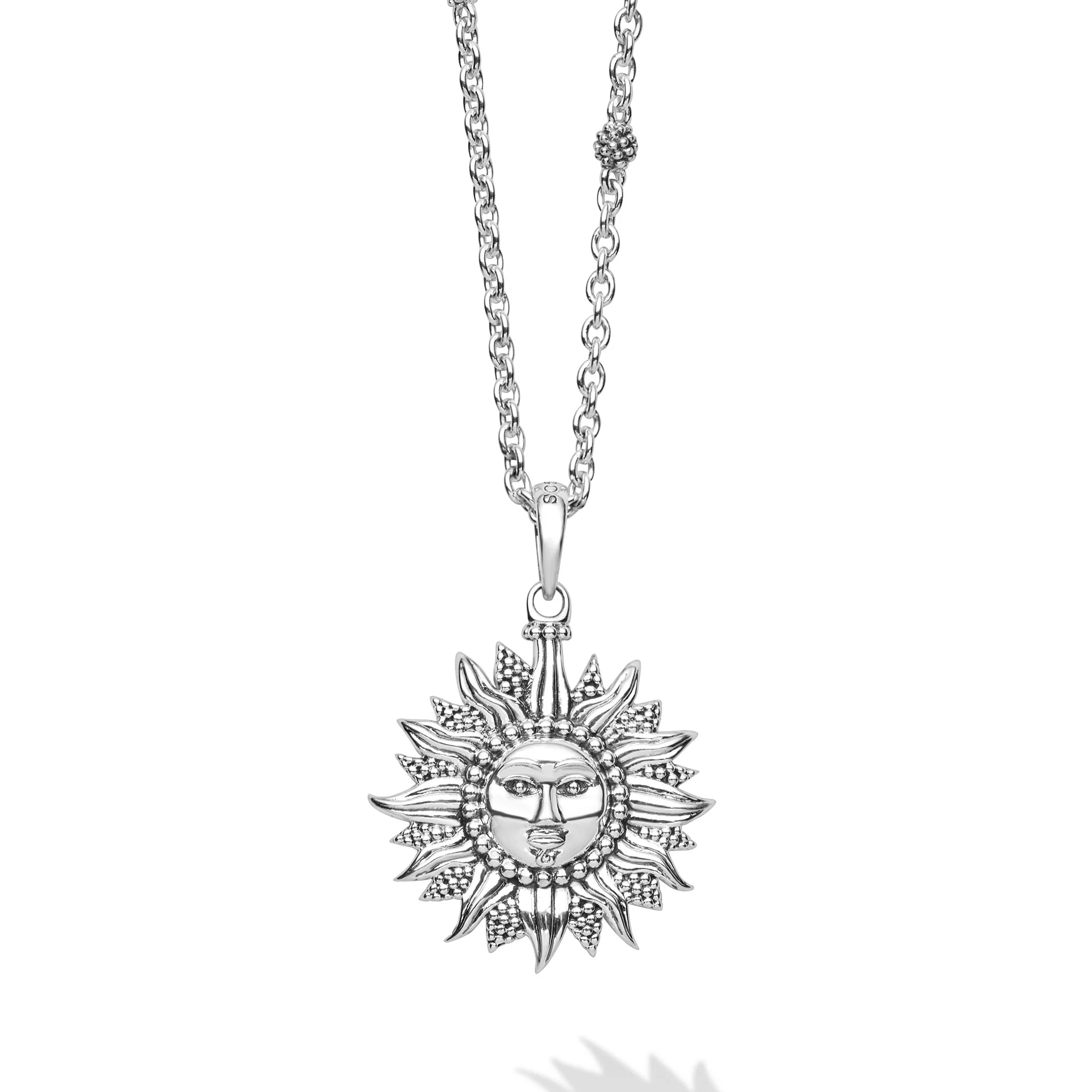 Rare Wonders Sterling Silver Mini Sun Pendant Necklace