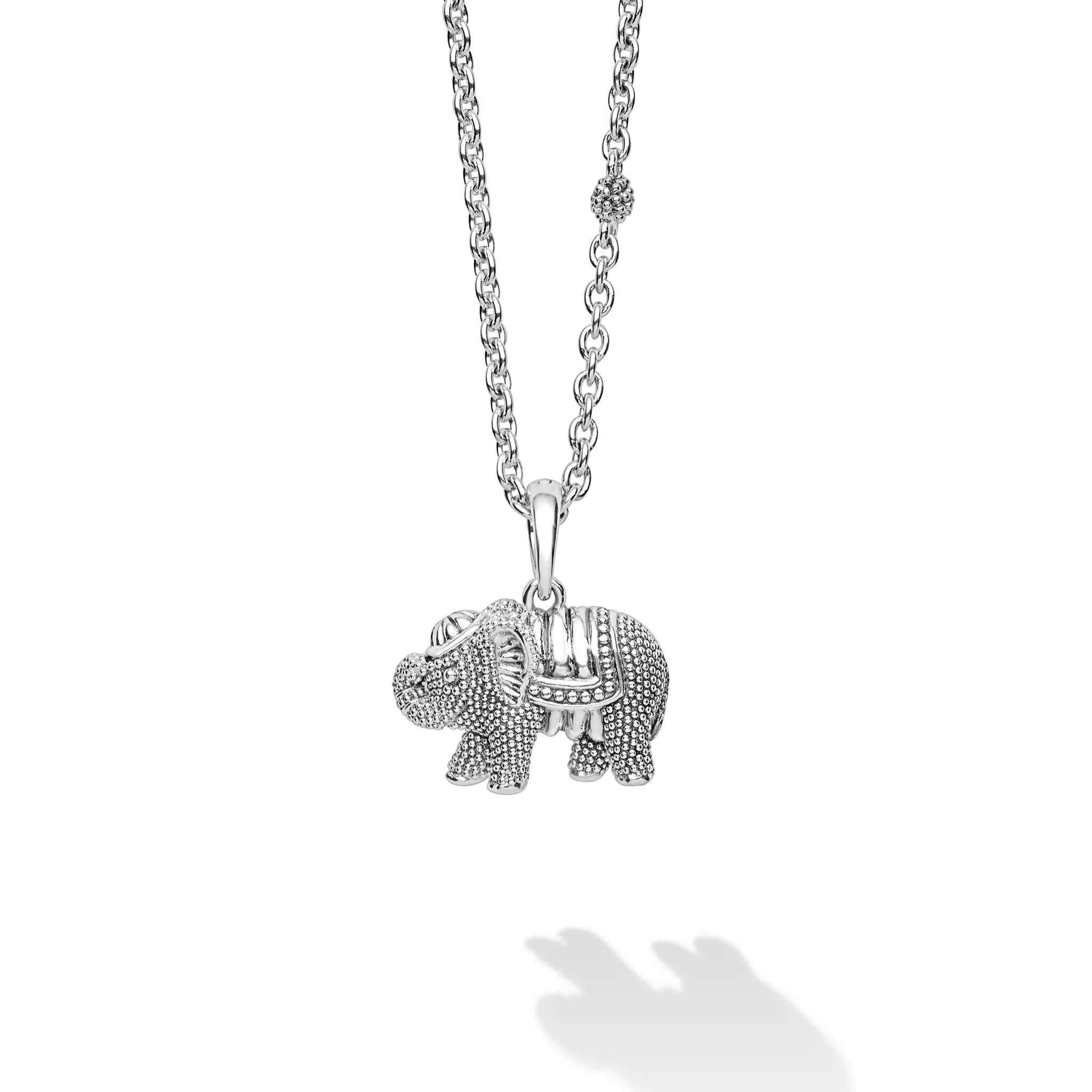 Rare Wonders Sterling Silver Mini Elephant Pendant Necklace