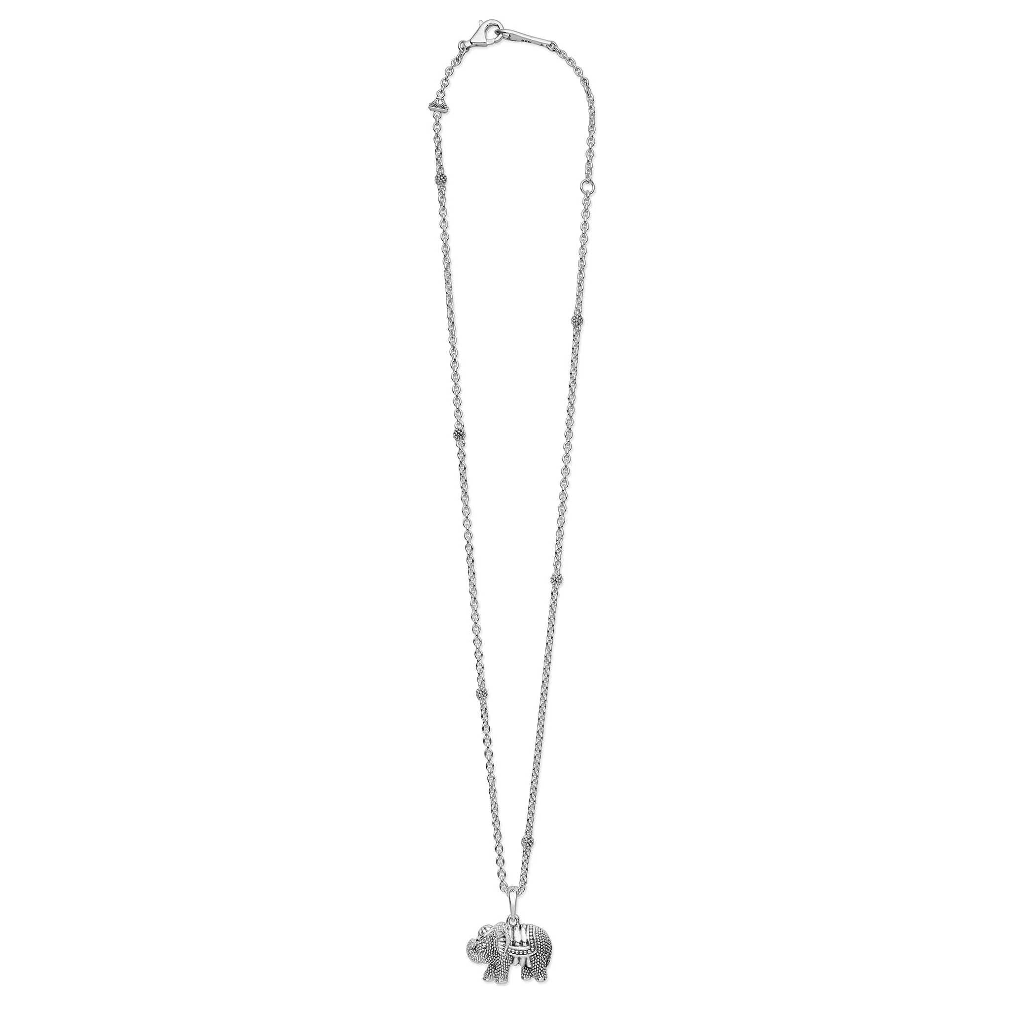 Rare Wonders Sterling Silver Mini Elephant Pendant Necklace - Image 2