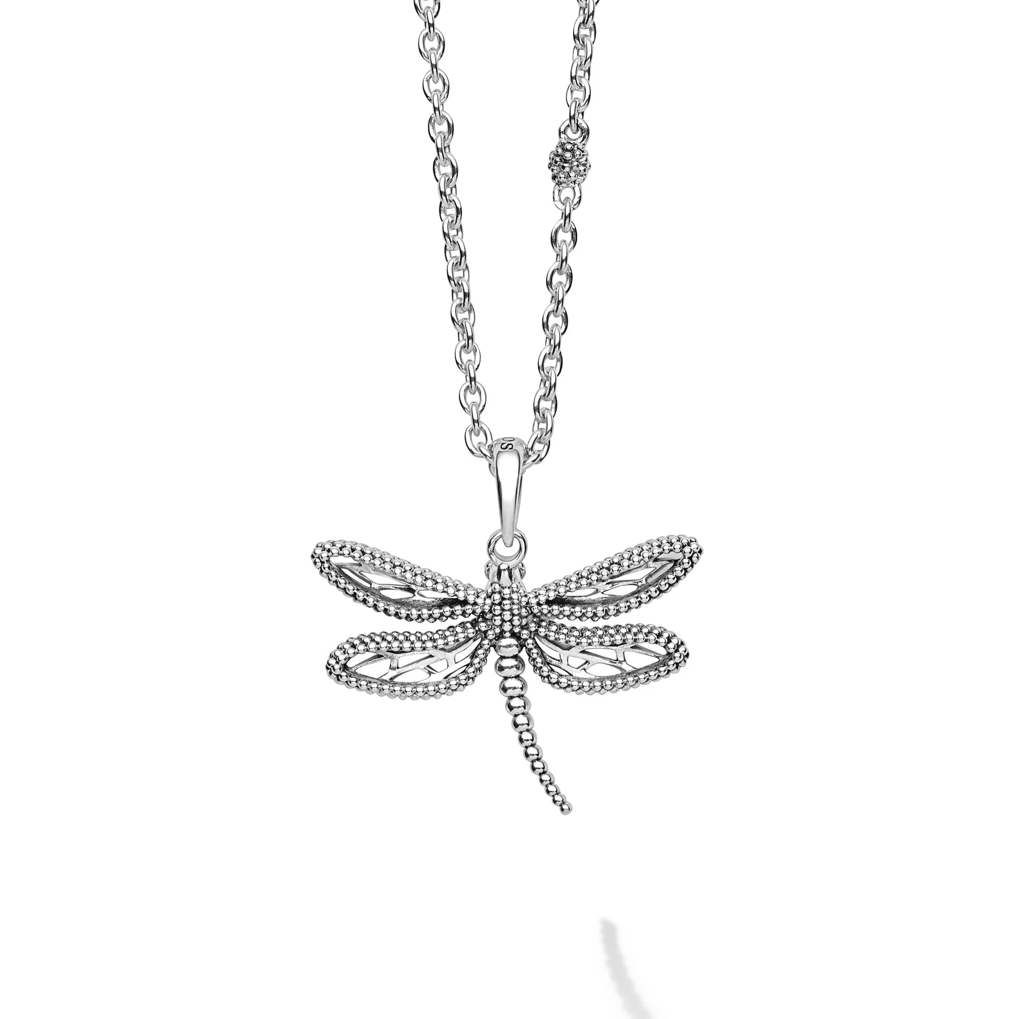 Rare Wonders Sterling Silver Mini Dragon Fly Pendant Necklace