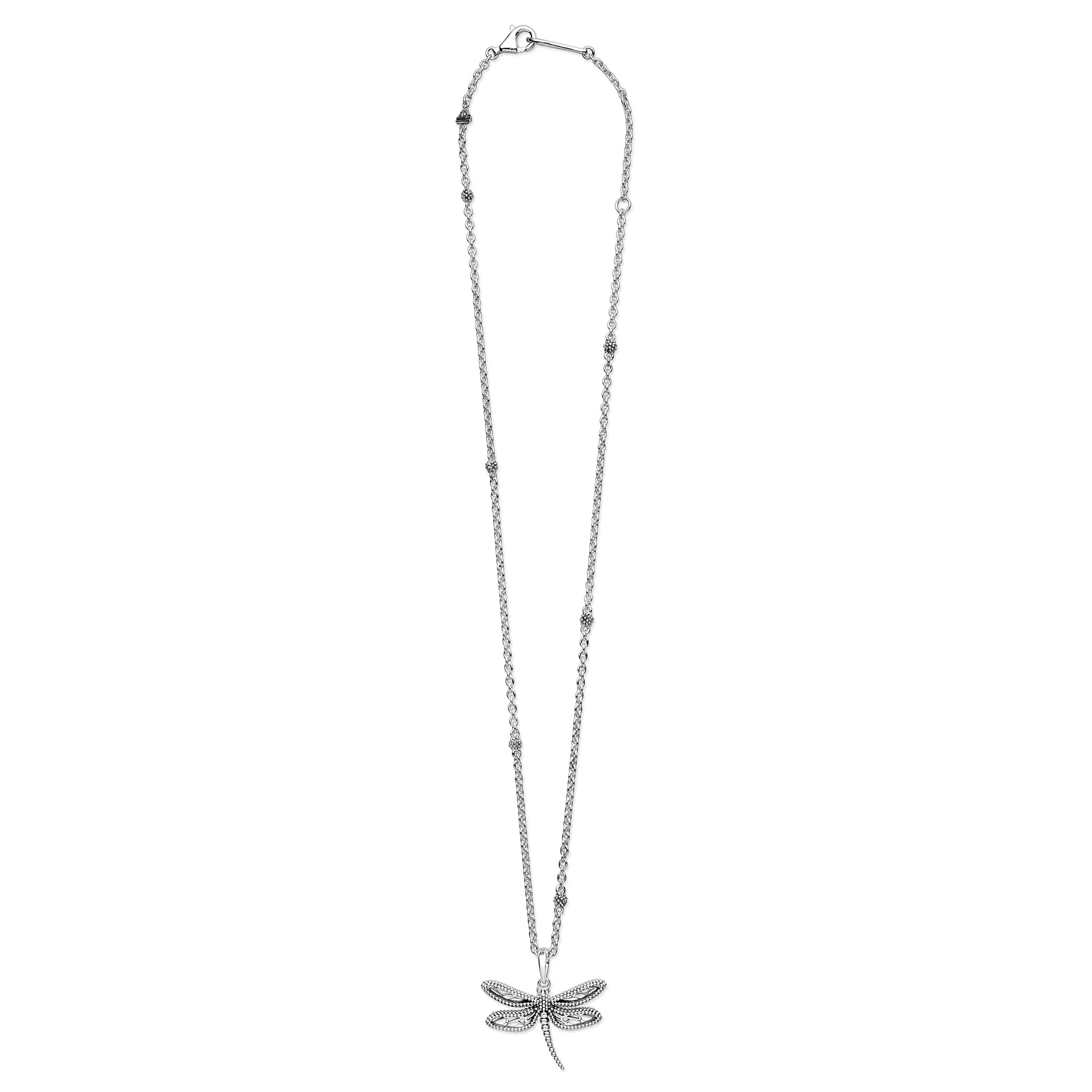 Rare Wonders Sterling Silver Mini Dragon Fly Pendant Necklace - Image 2
