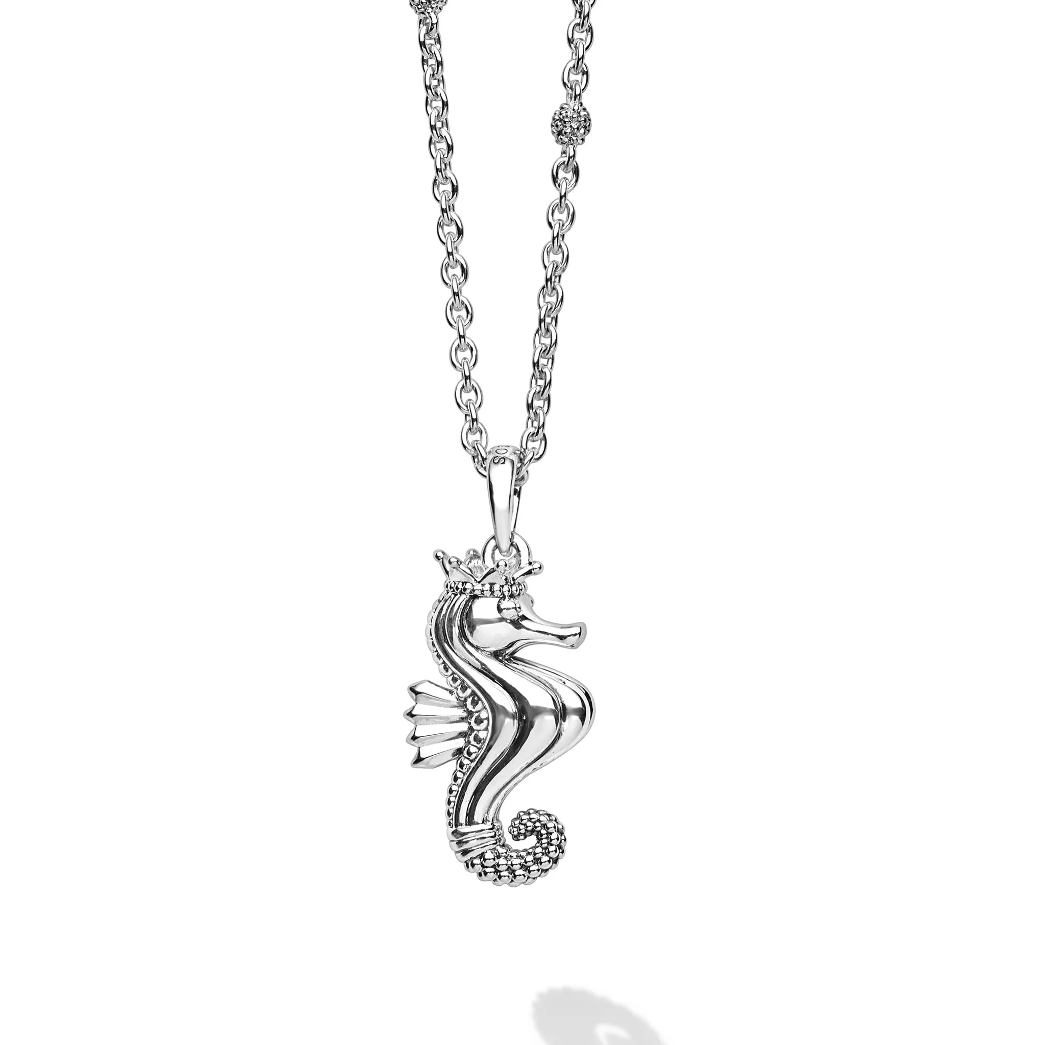 Rare Wonders Sterling Silver Mini Seahorse Pendant Necklace