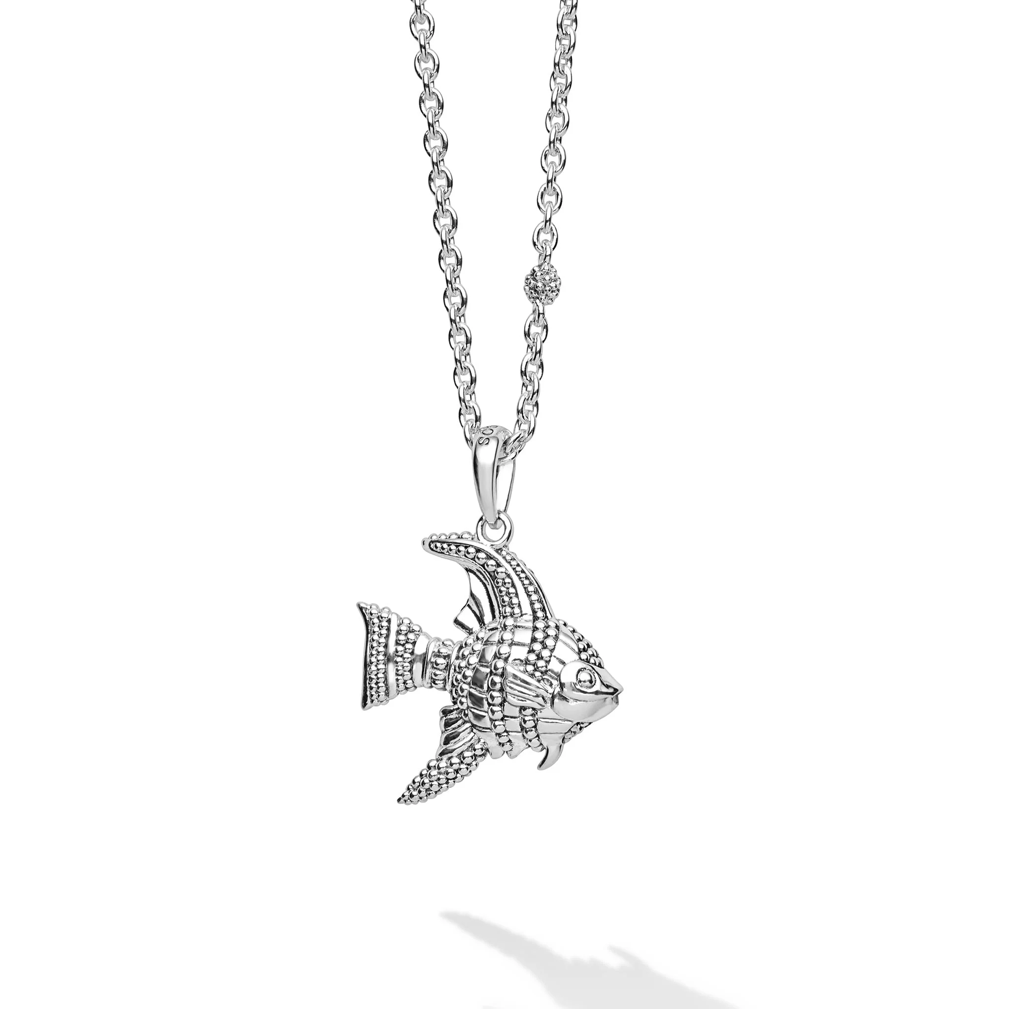 Rare Wonders Sterling Silver Mini Angelfish Pendant Necklace