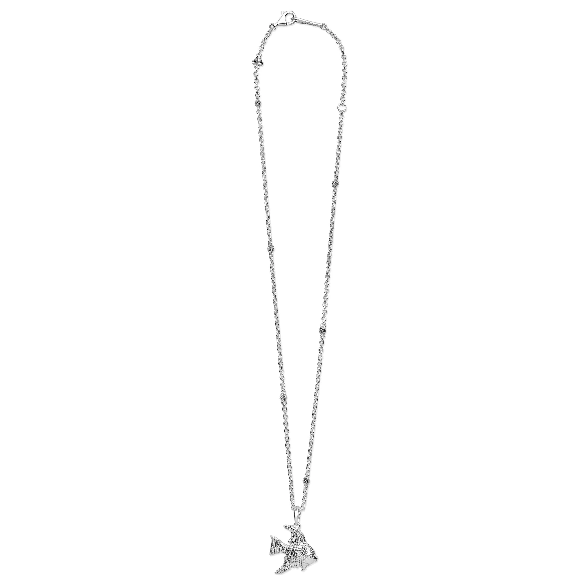 Rare Wonders Sterling Silver Mini Angelfish Pendant Necklace - Image 2
