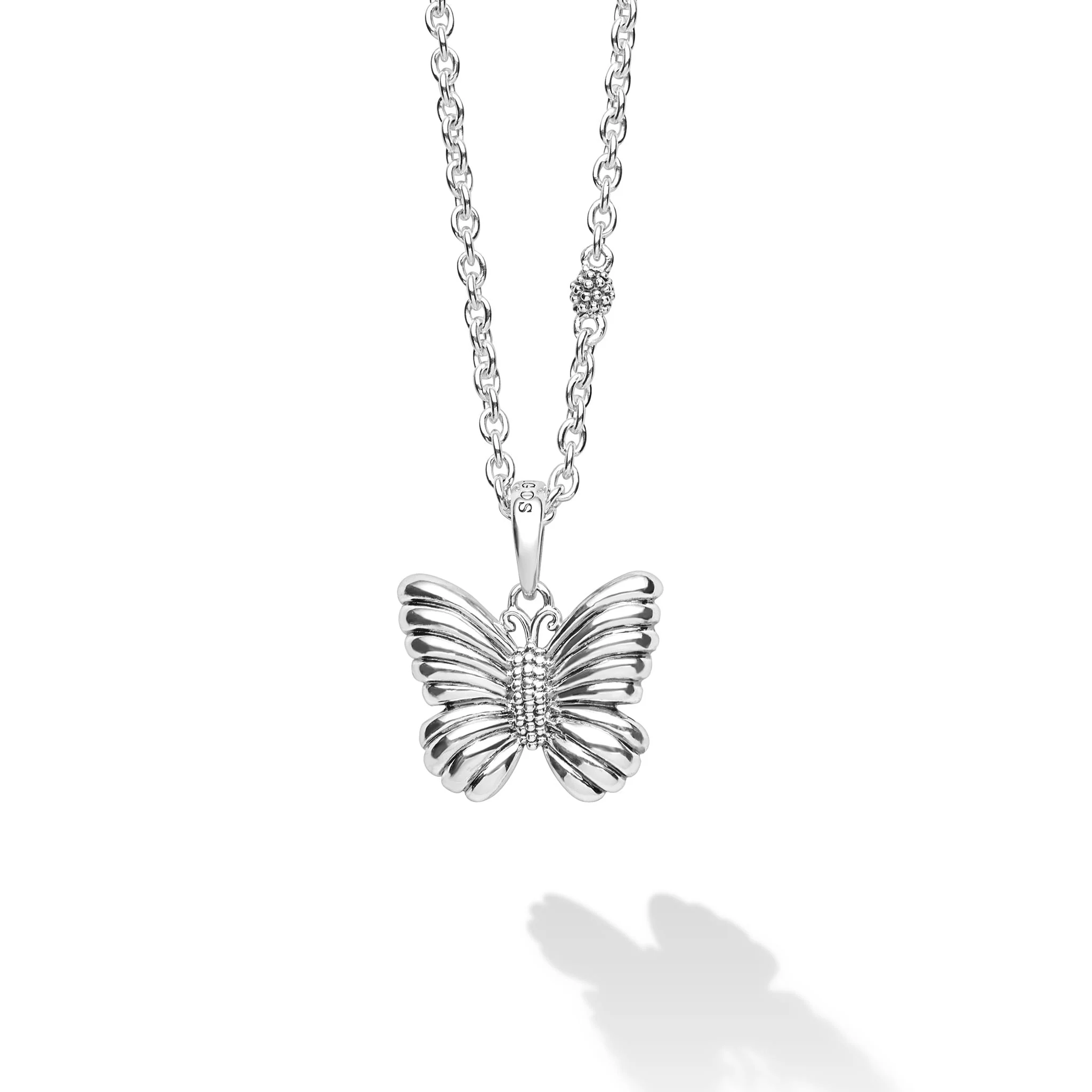 Rare Wonders Sterling Silver Mini Butterfly Pendant Necklace