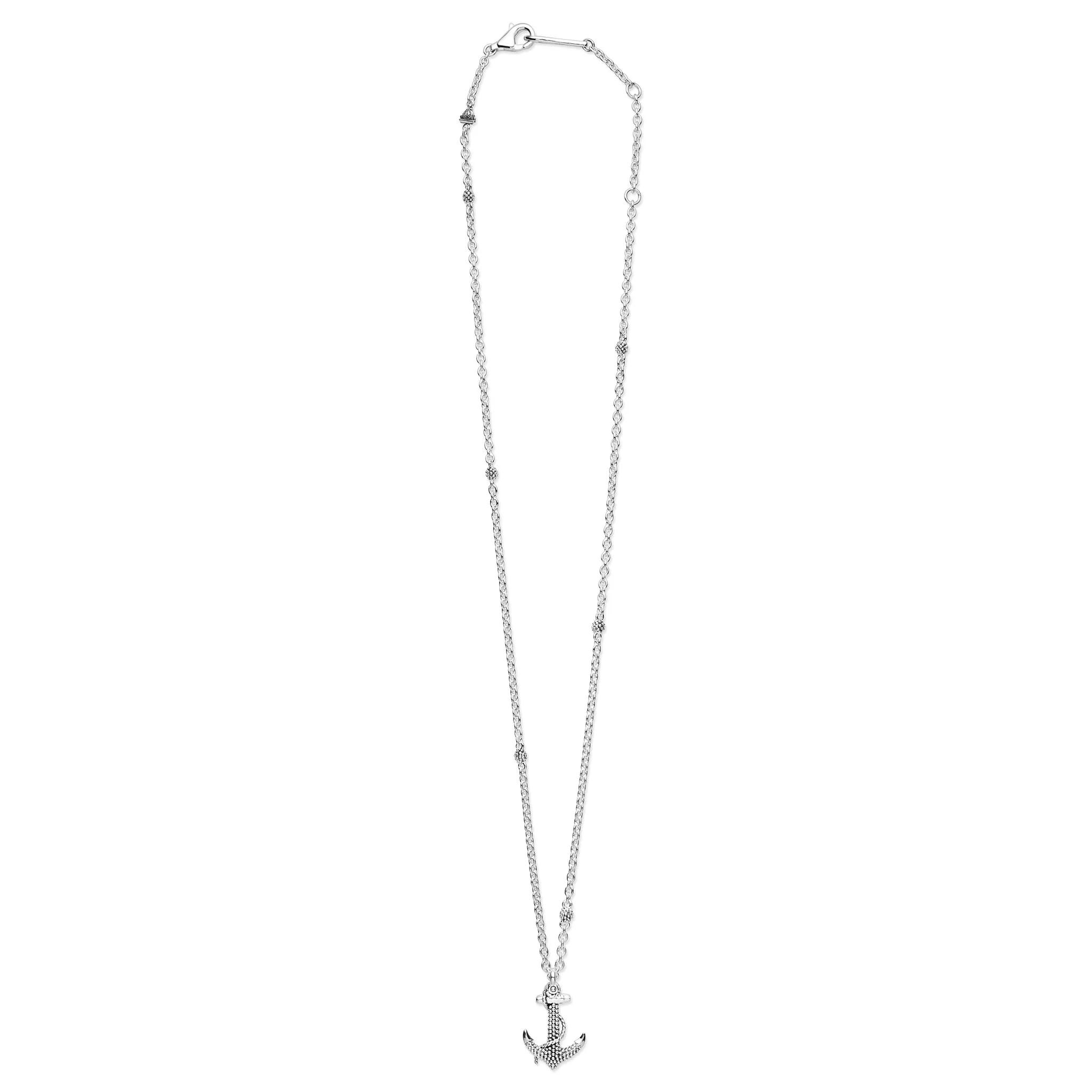 Rare Wonders Sterling Silver Mini Anchor Pendant Necklace - Image 2