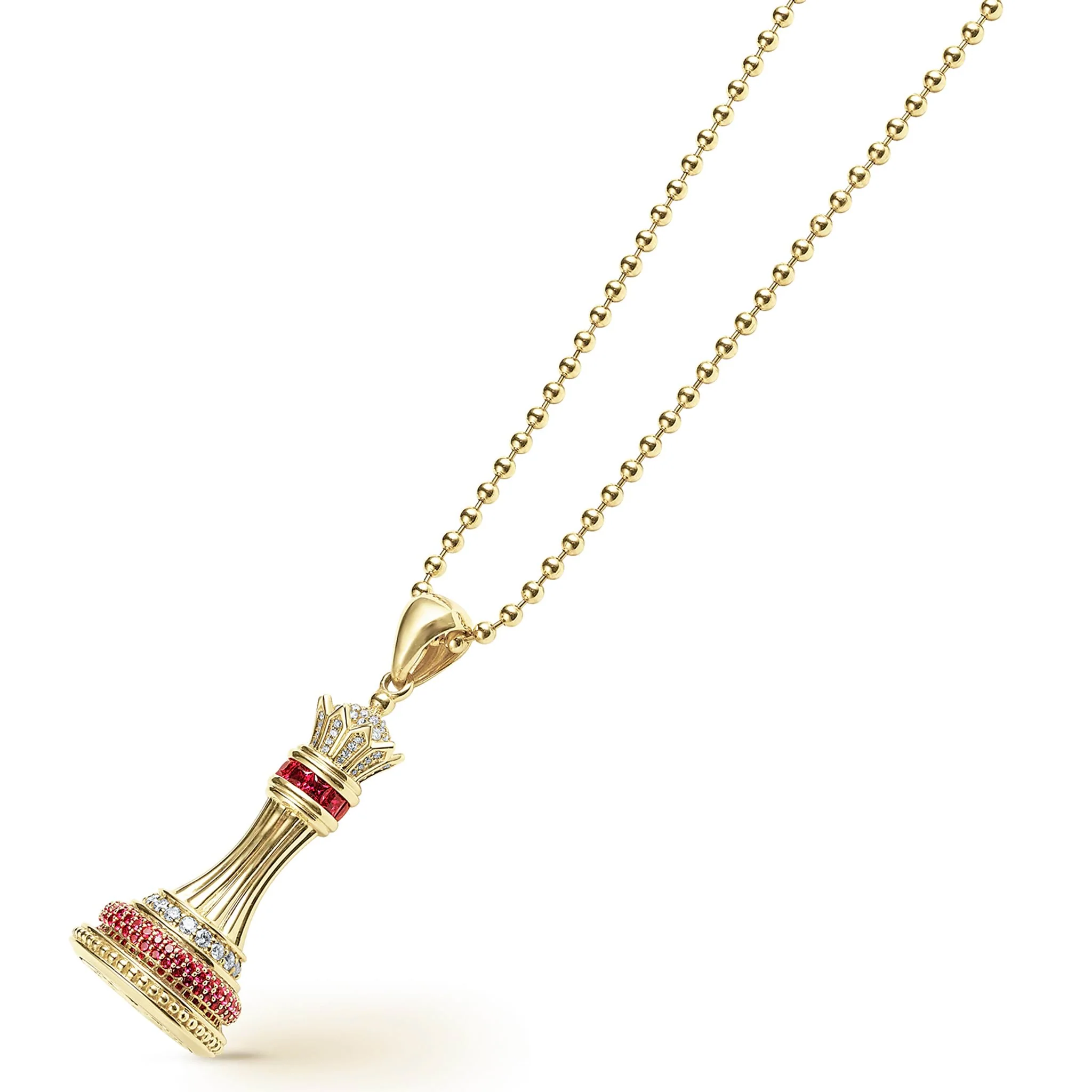 Rare Wonders Ruby and Diamond Queen Pendant Necklace - Image 4