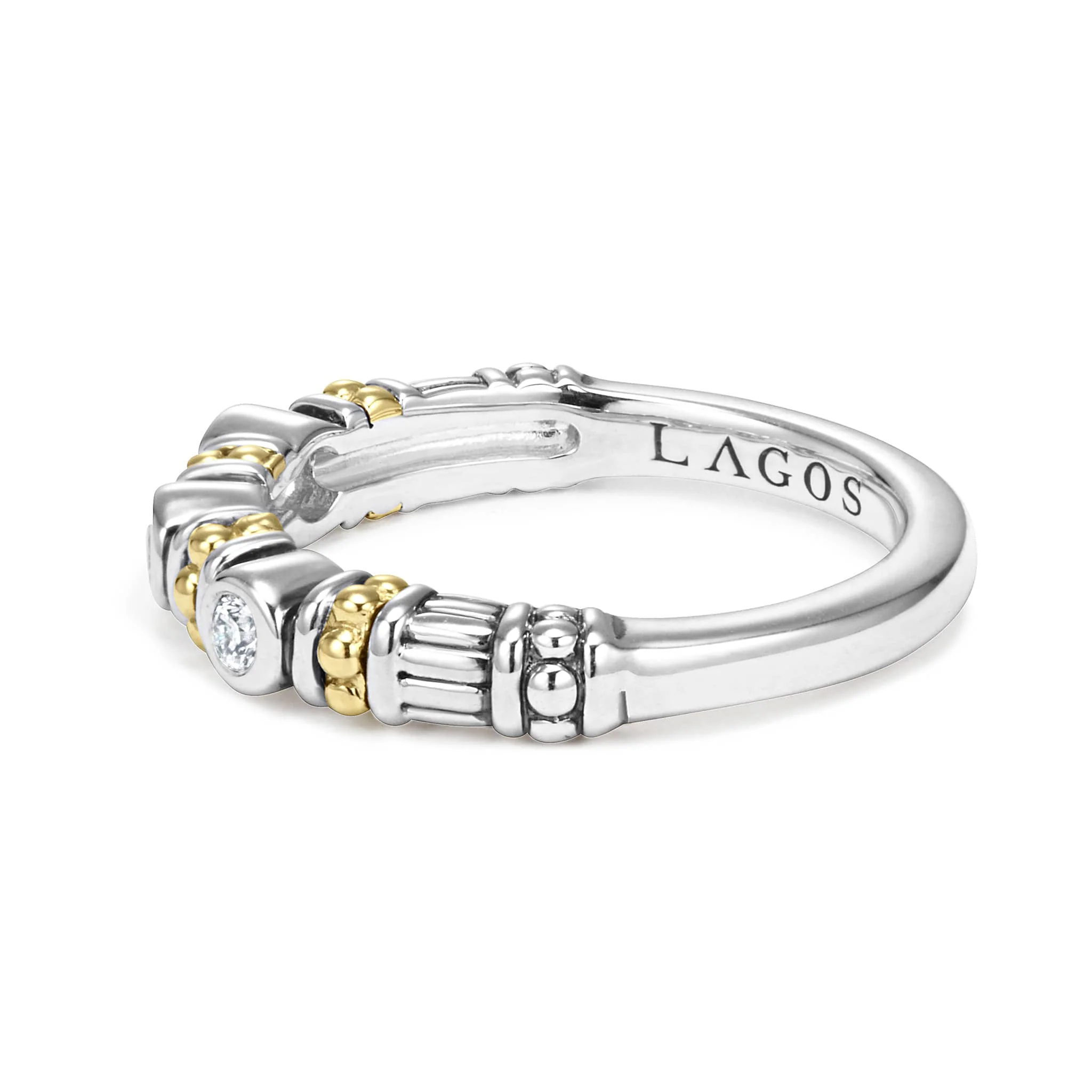 Rittenhouse Two-Tone Three Diamond Stacking Ring - Image 4