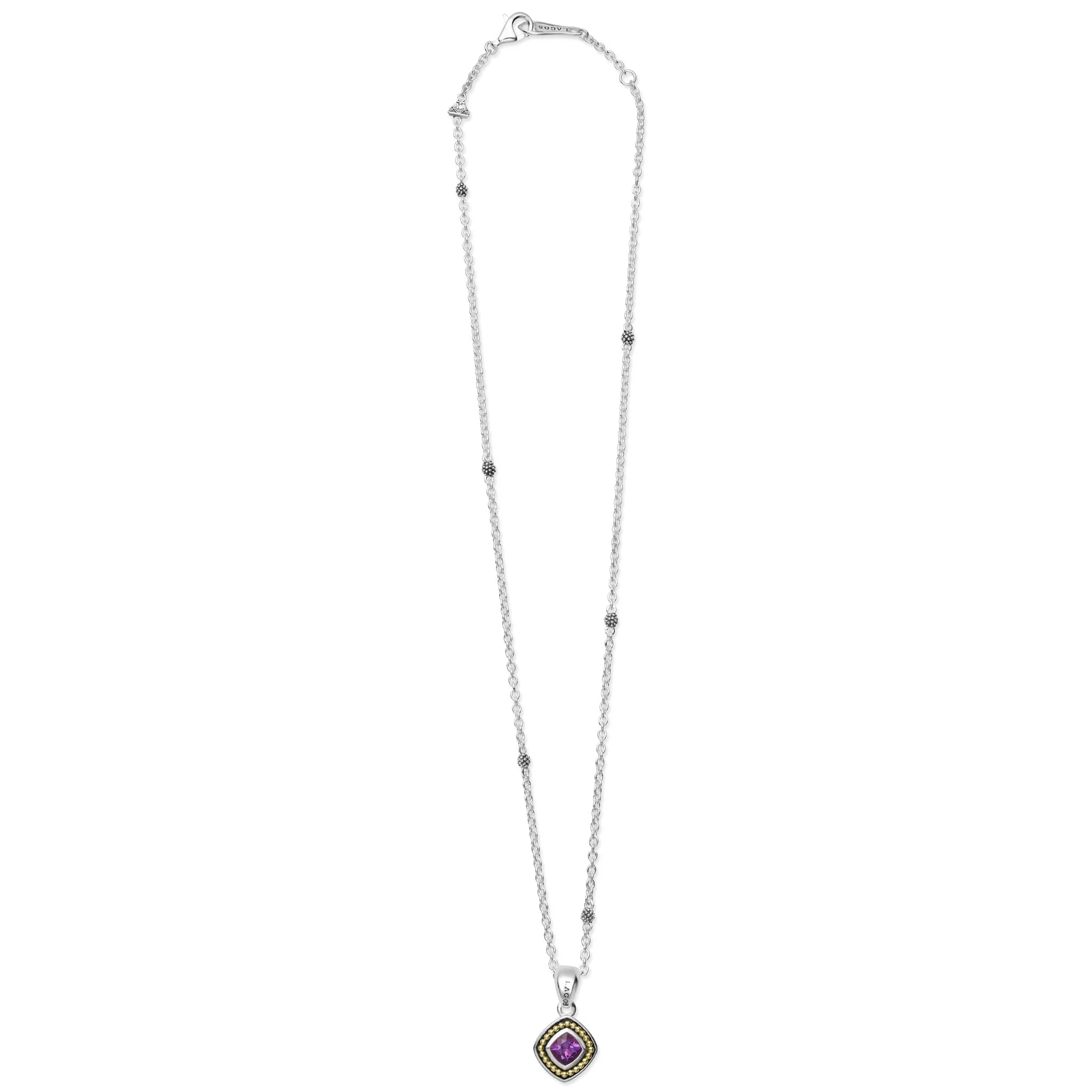 Rittenhouse Two-Tone Amethyst Pendant Necklace - Image 3