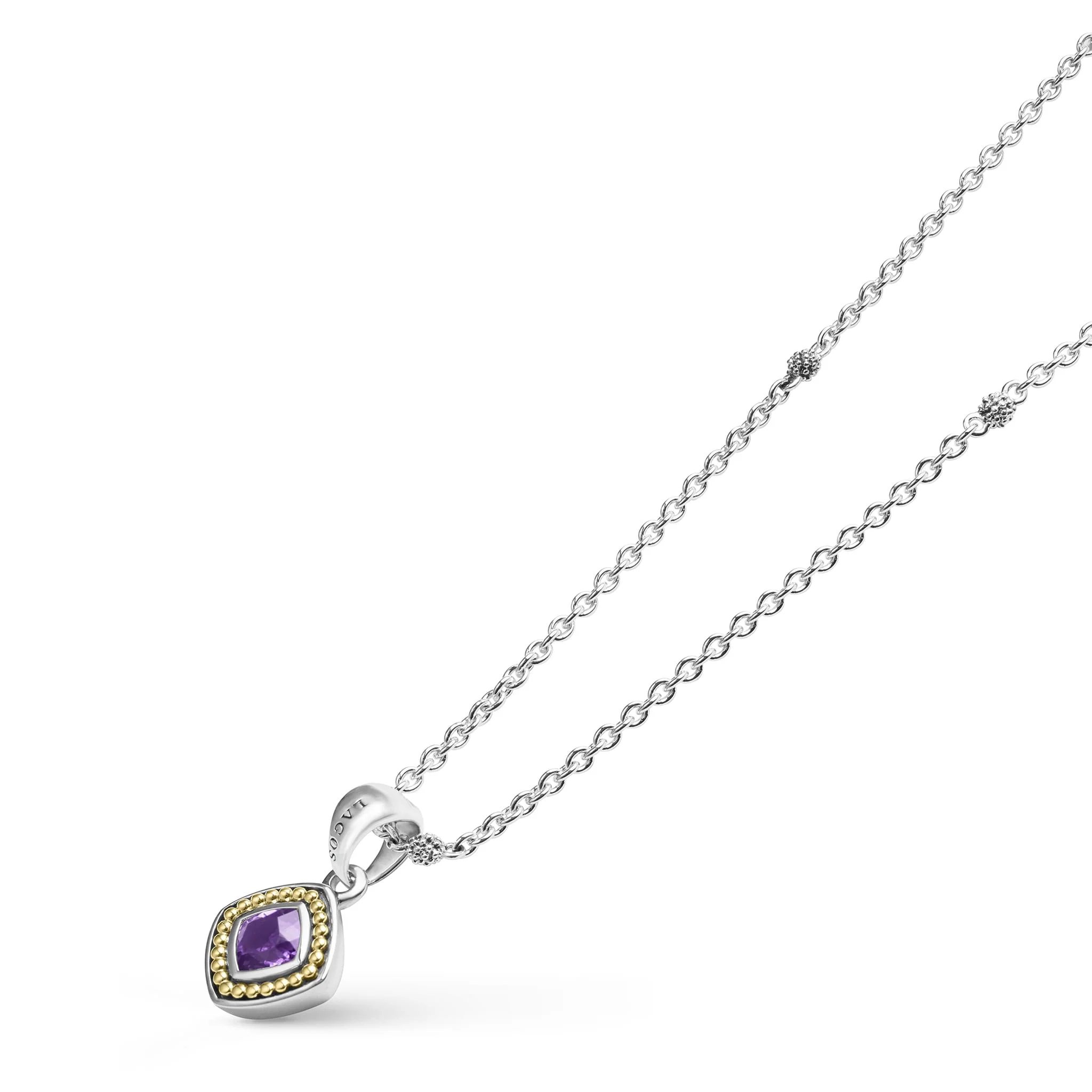 Rittenhouse Two-Tone Amethyst Pendant Necklace - Image 4
