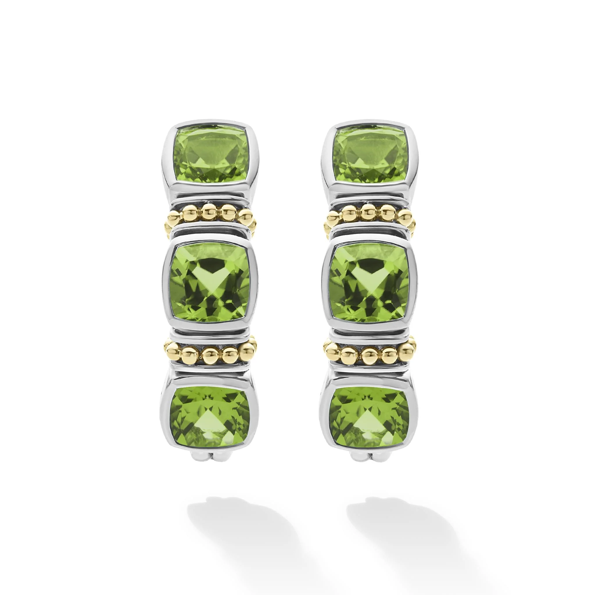 Rittenhouse Two-Tone Peridot Hoop Earrings - Image 4