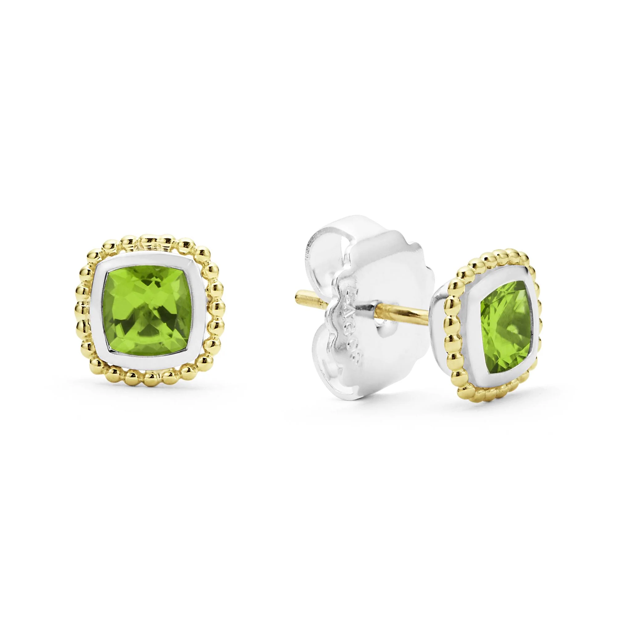 Rittenhouse Two-Tone Peridot Stud Earrings - Image 3