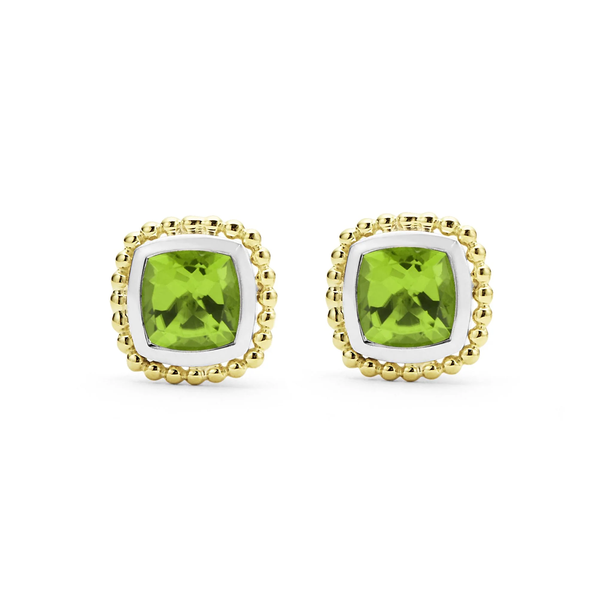 Rittenhouse Two-Tone Peridot Stud Earrings - Image 4