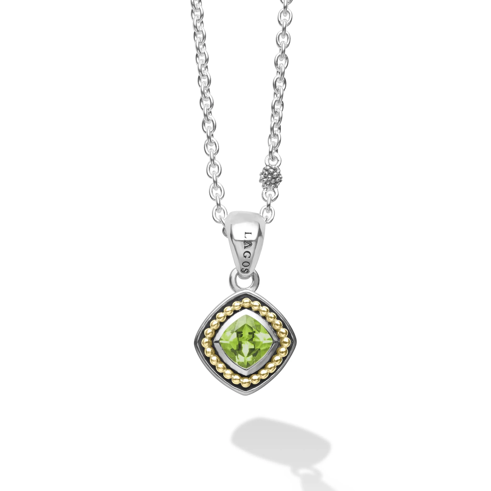 Rittenhouse Two-Tone Peridot Pendant Necklace
