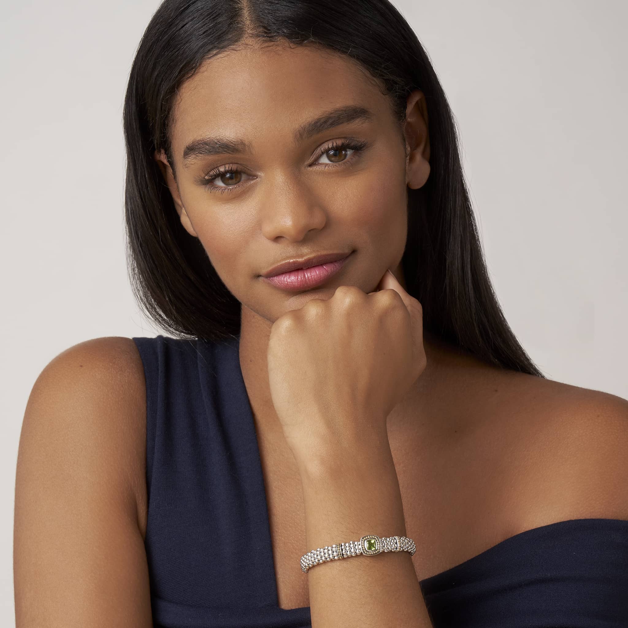 Rittenhouse Peridot Caviar Bracelet | 9mm - Image 2