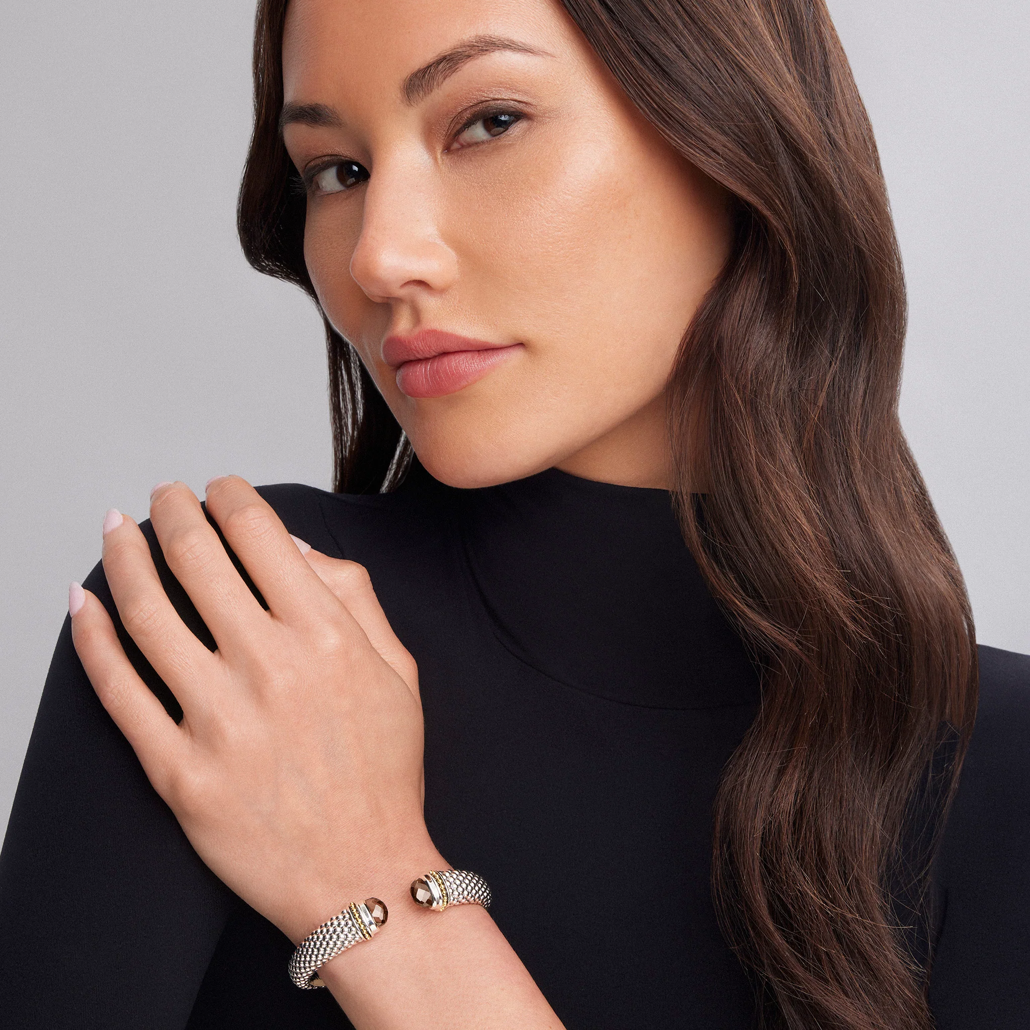 Rittenhouse Smokey Quartz Cuff Bracelet | 12mm - Image 2
