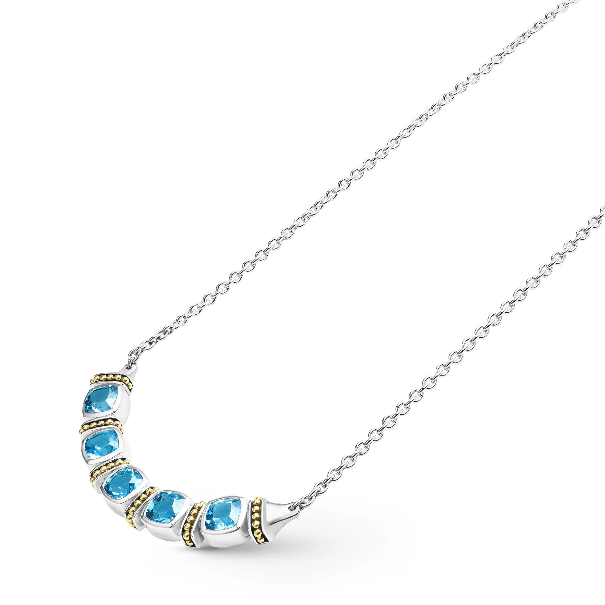 Rittenhouse Five Station Swiss Blue Topaz Necklace - Image 4