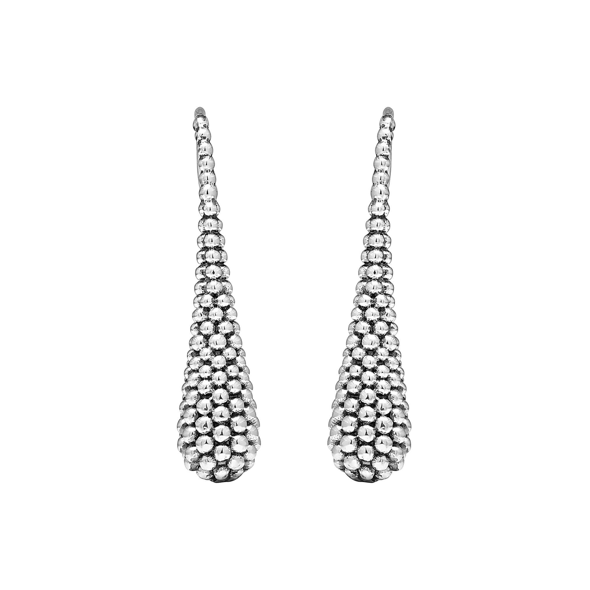 Signature Caviar Beaded Teardrop Earrings - Image 3