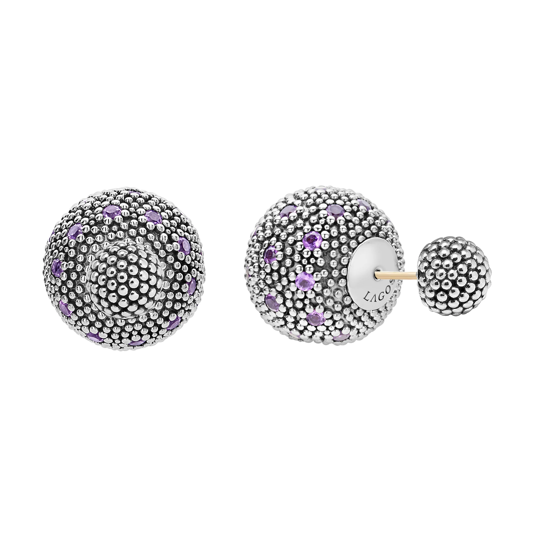 Signature Caviar Amethyst Earring Backs - Image 4