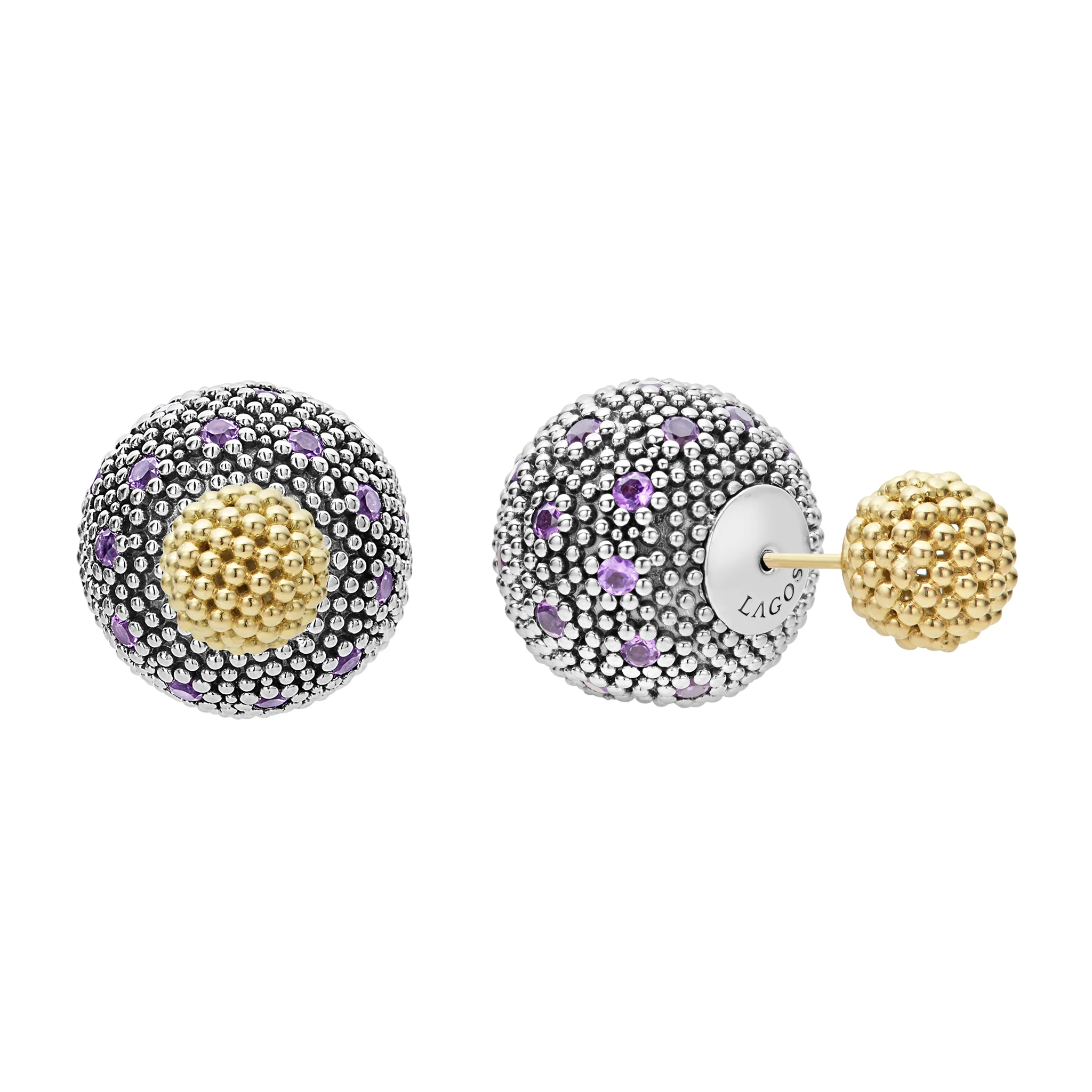 Signature Caviar Amethyst Earring Backs - Image 6