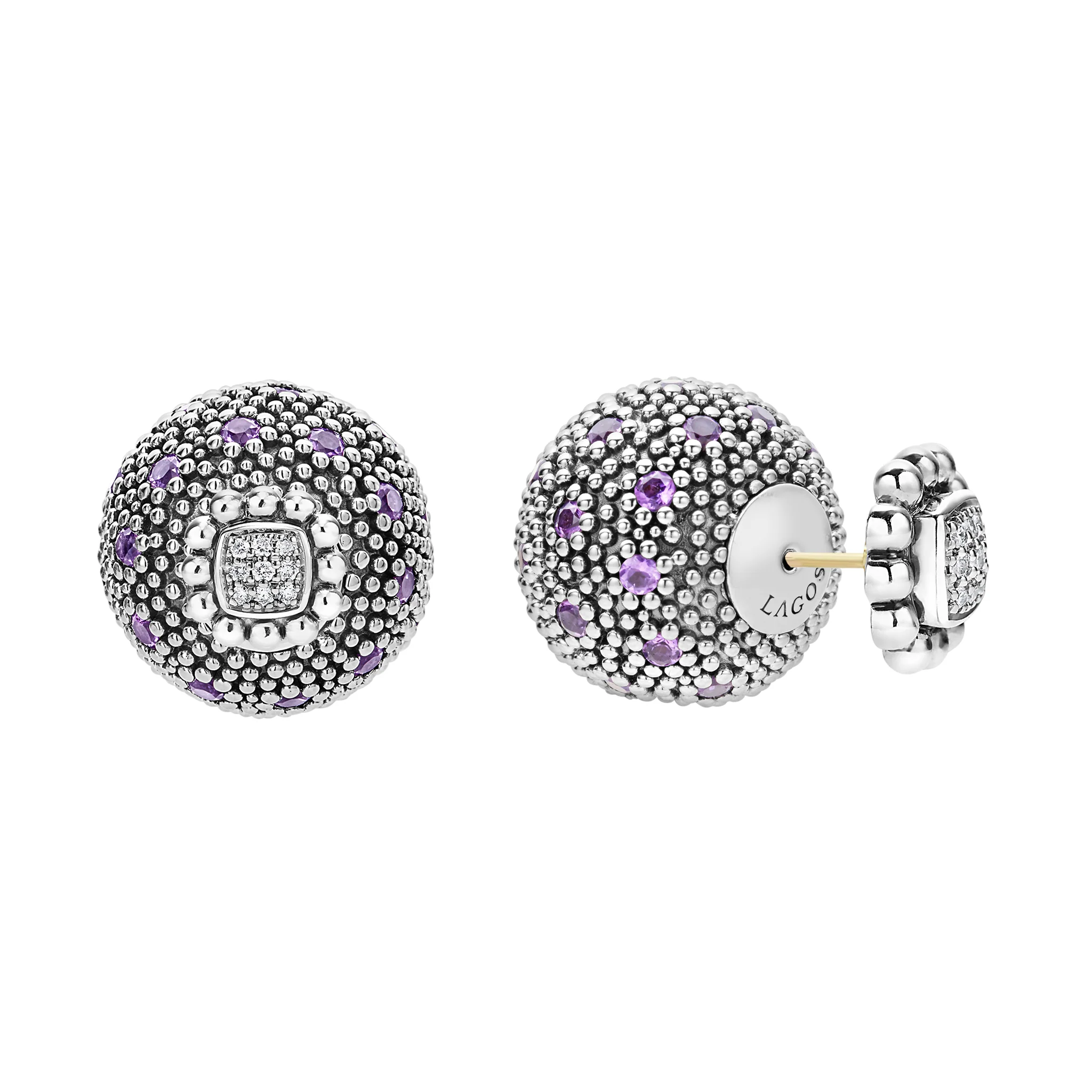 Signature Caviar Amethyst Earring Backs - Image 7