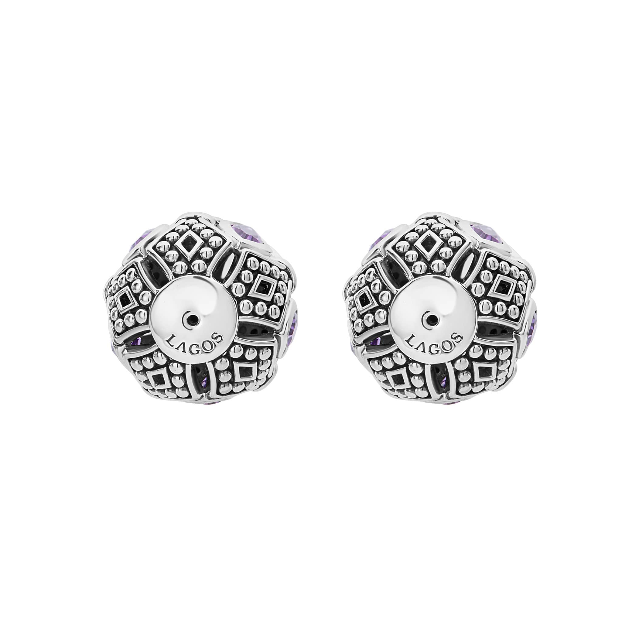 Signature Caviar Amethyst Earring Backs - Image 3