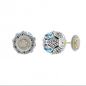 Signature Caviar Swiss Blue Topaz Earring Backs - Image 7
