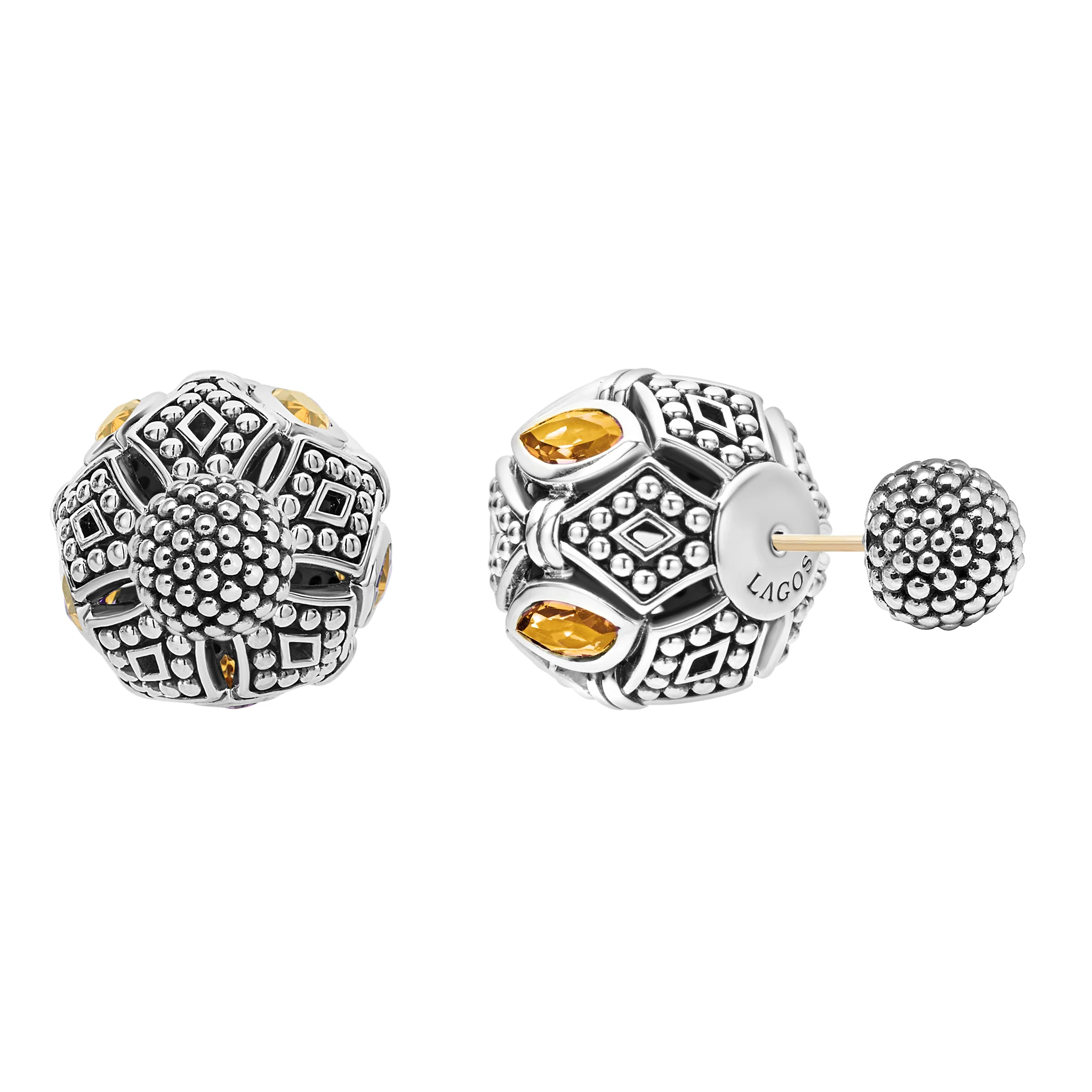 Signature Caviar Citrine Earring Backs - Image 5