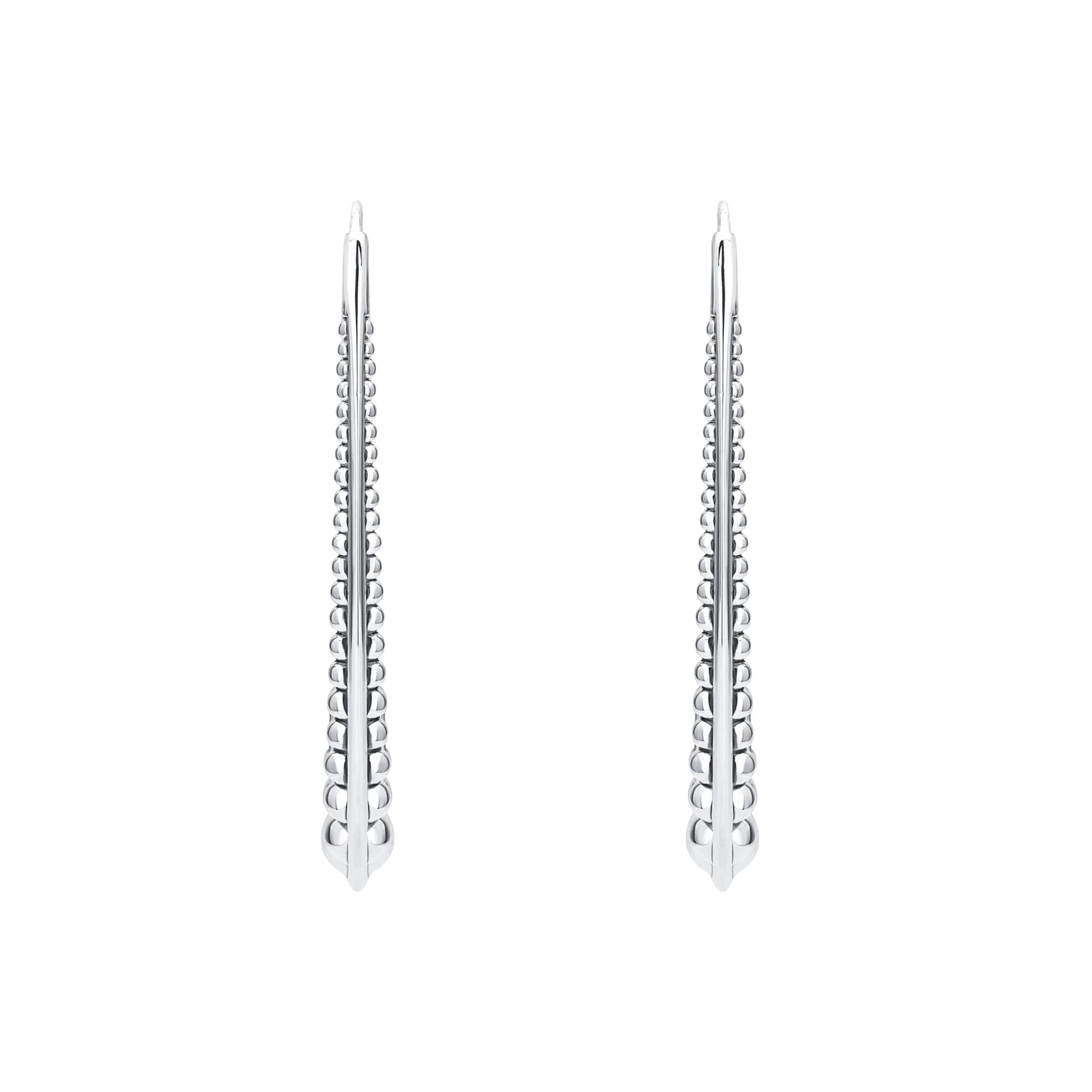Signature Caviar Smooth Hook Drop Earrings - Image 3
