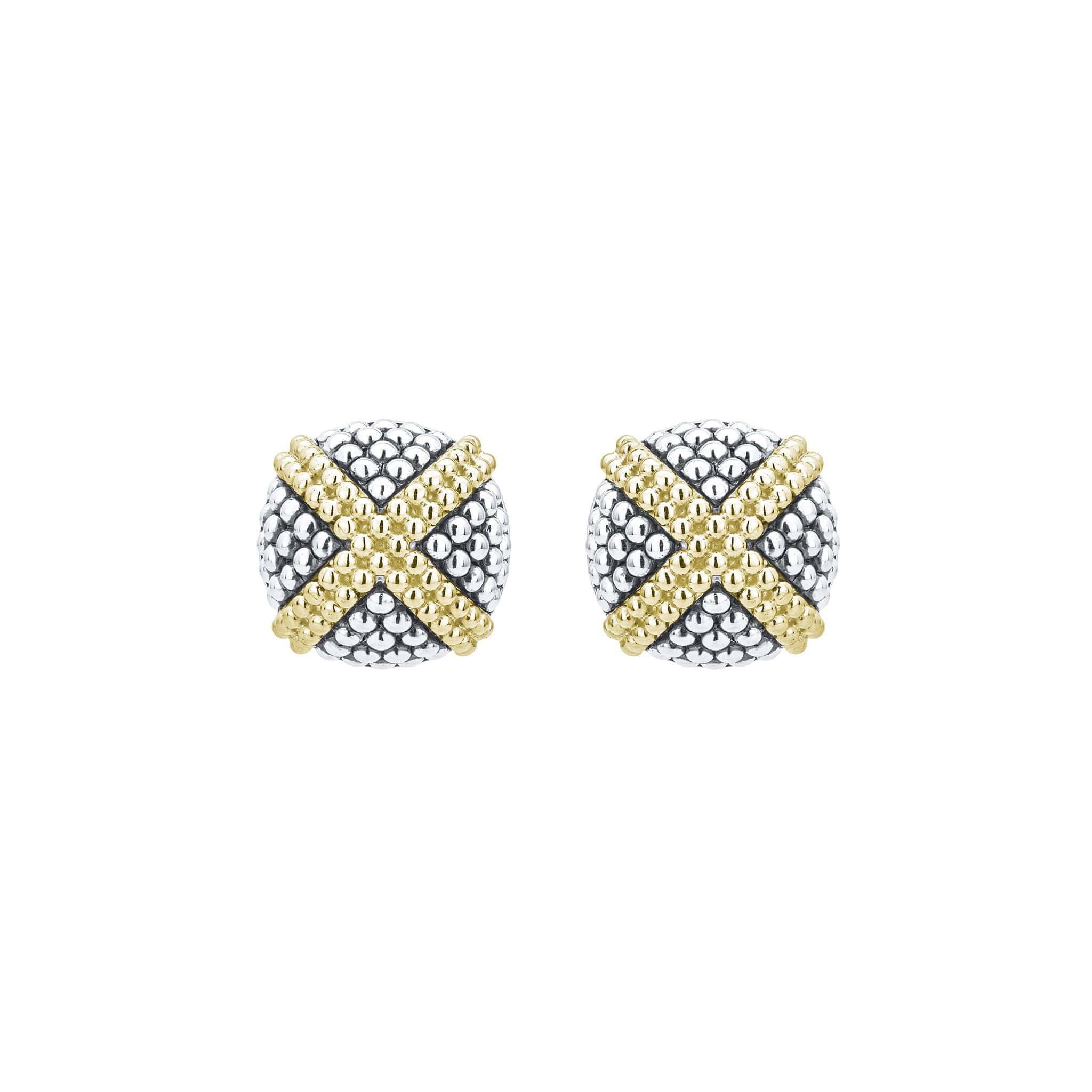 Signature Caviar Two-Tone X Caviar Stud Earrings - Image 3