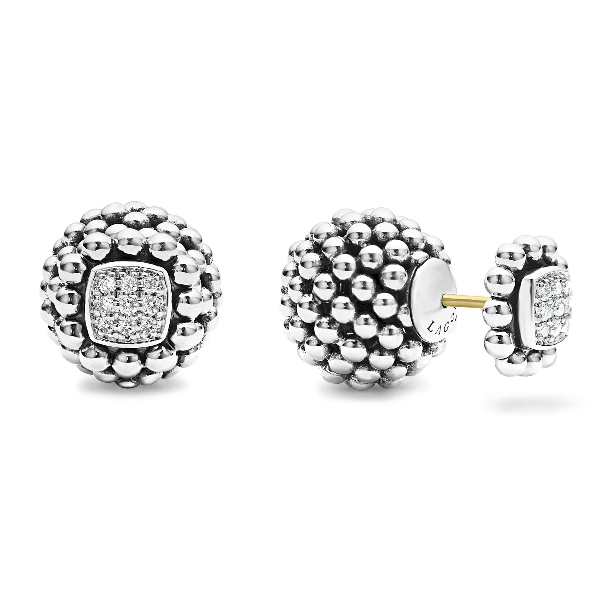 Signature Caviar Small Beaded Earring Backs - Image 4