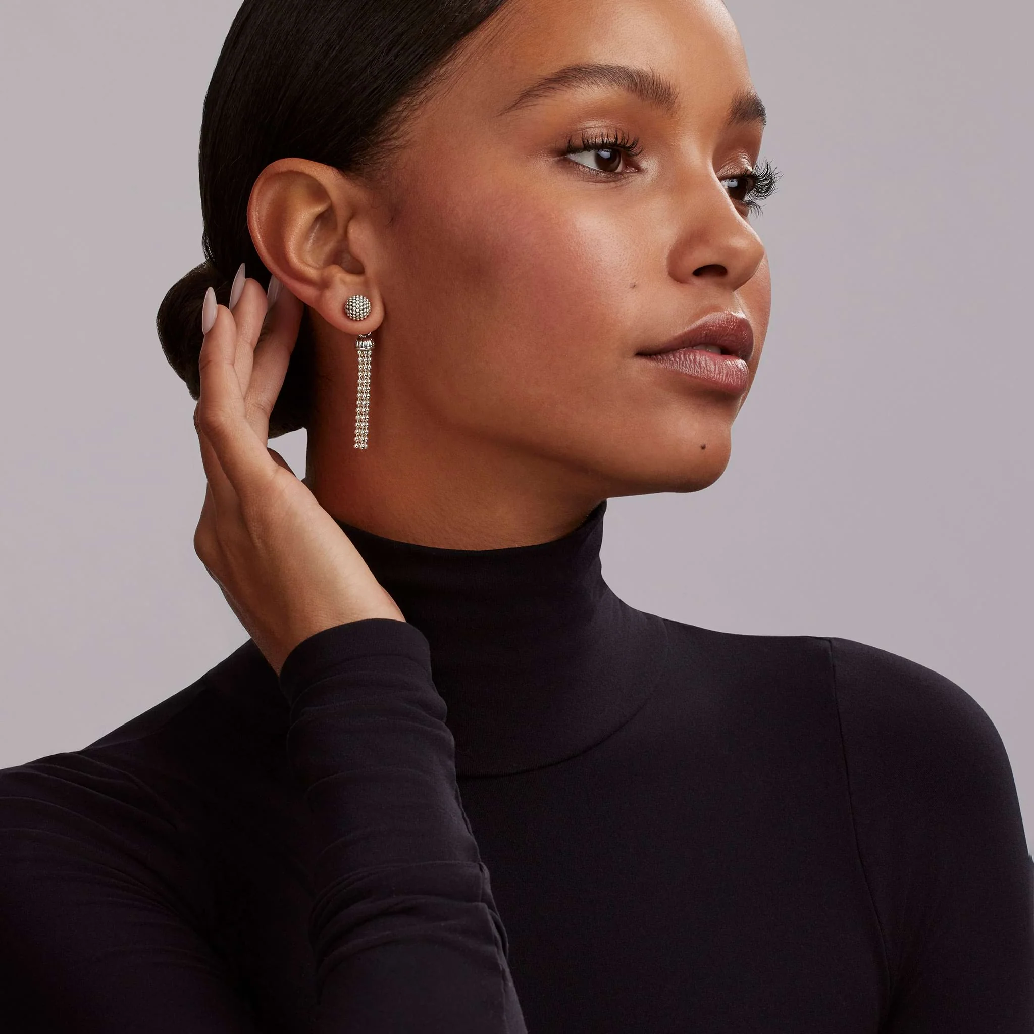 Signature Caviar Tassel Drop Earring Backs - Image 2