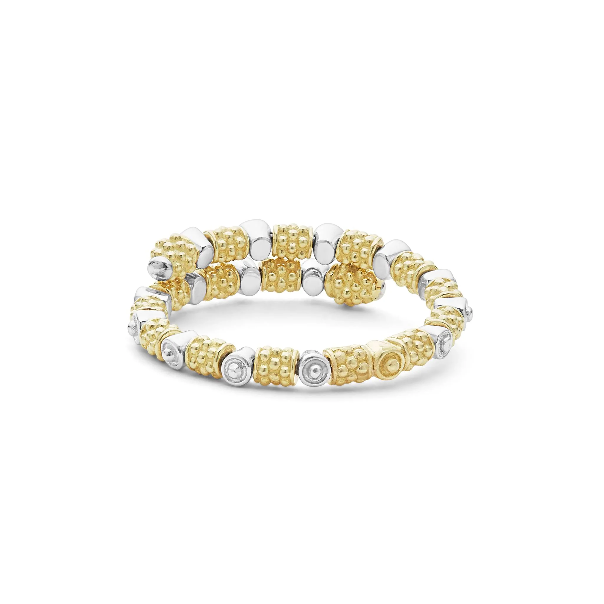 Signature Caviar 18K Gold and Diamond Superfine Band Ring - Image 5