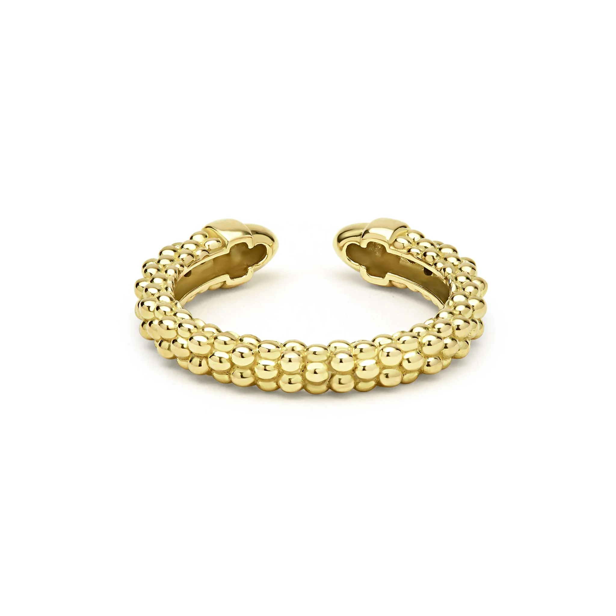 Signature Caviar 18K Gold Mini Versa Stacking Ring - Image 4