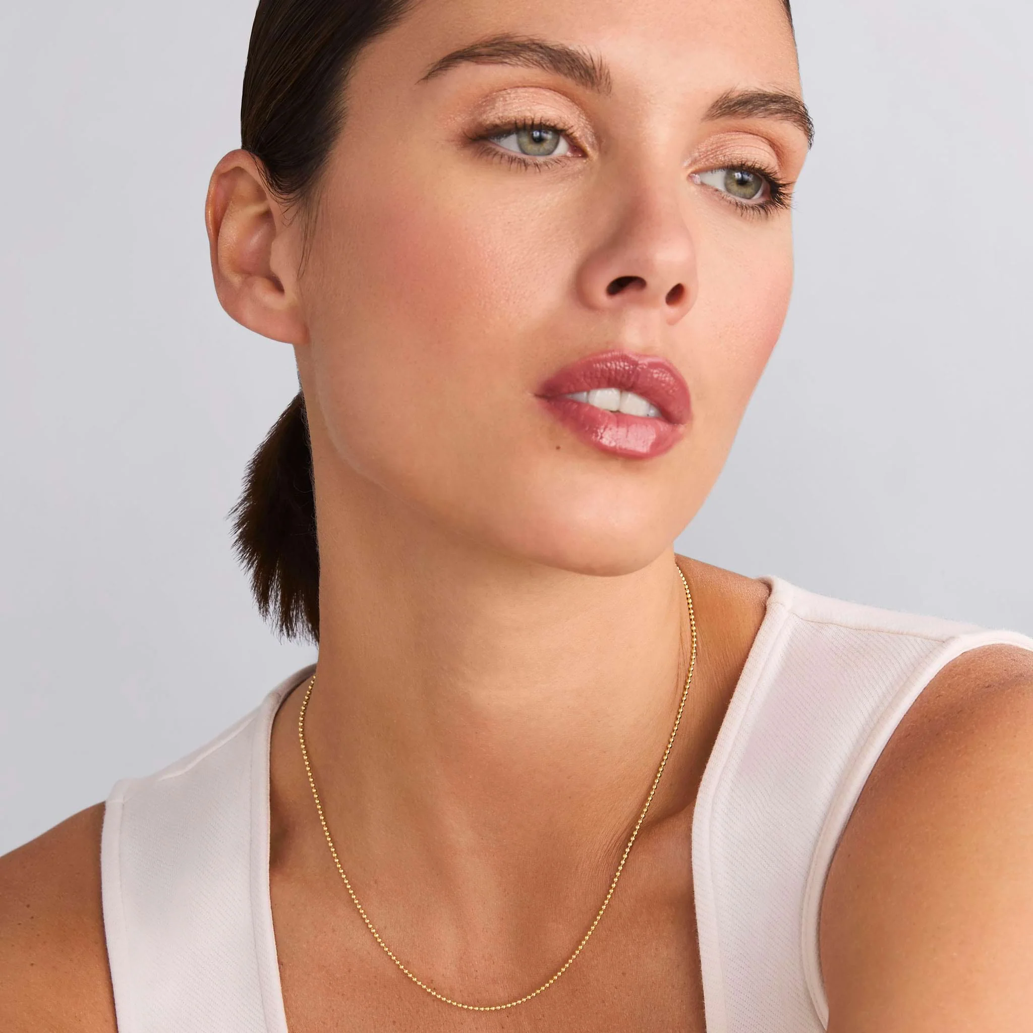Caviar Gold Petite 18K Gold Beaded Necklace - Image 2