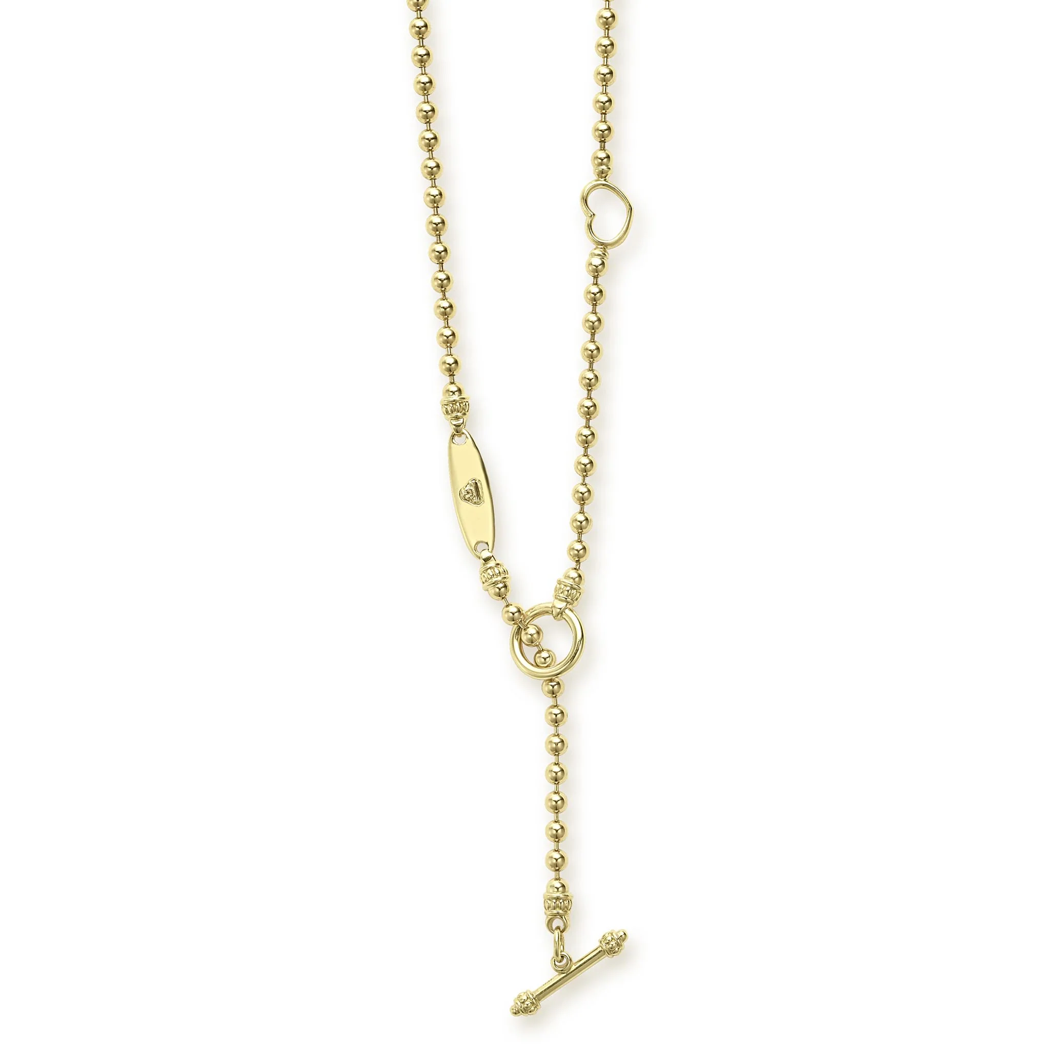 Signature Caviar 18K Gold Beaded Toggle Necklace - Image 5