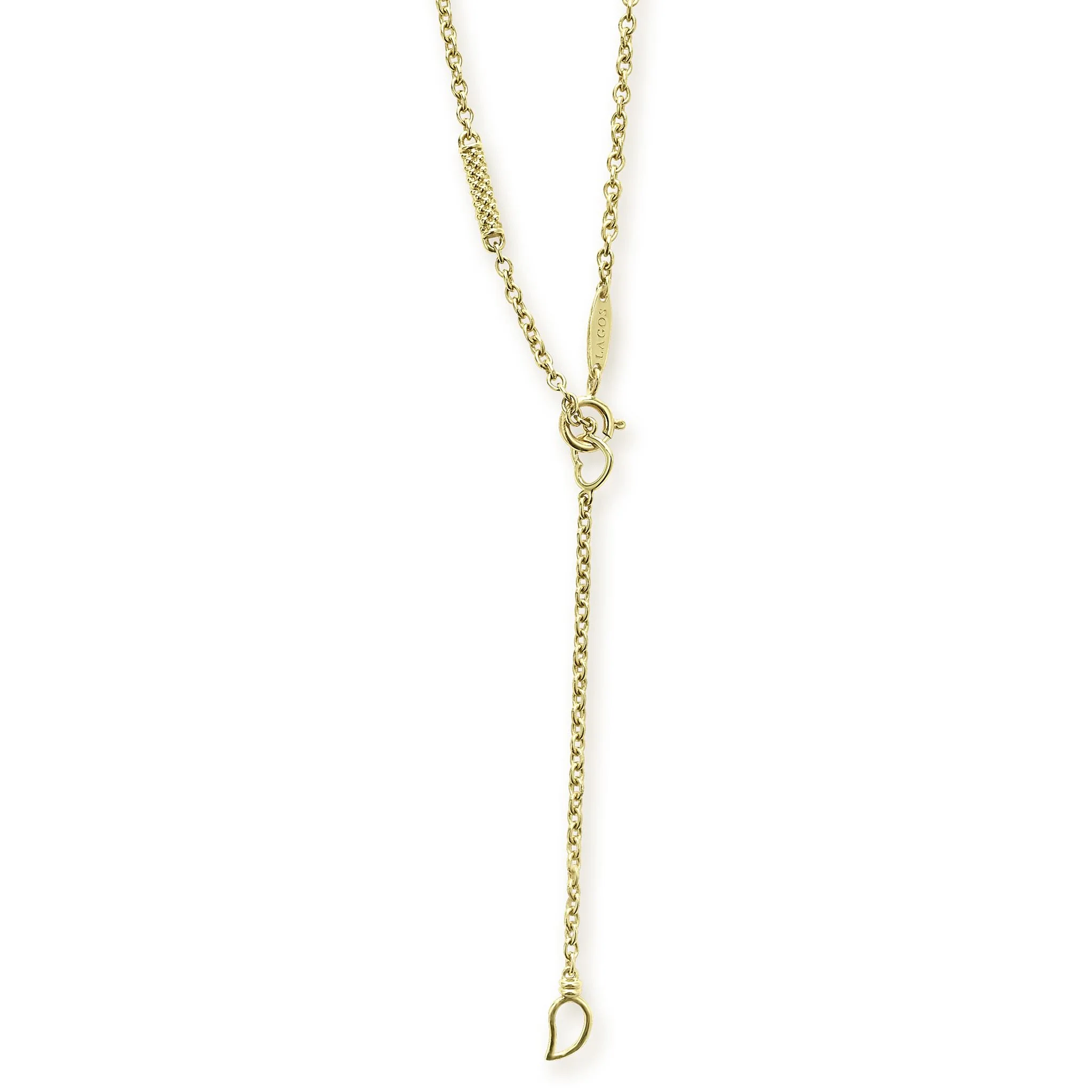 Signature Caviar 18K Gold Superfine Station Chain Necklace - Image 5