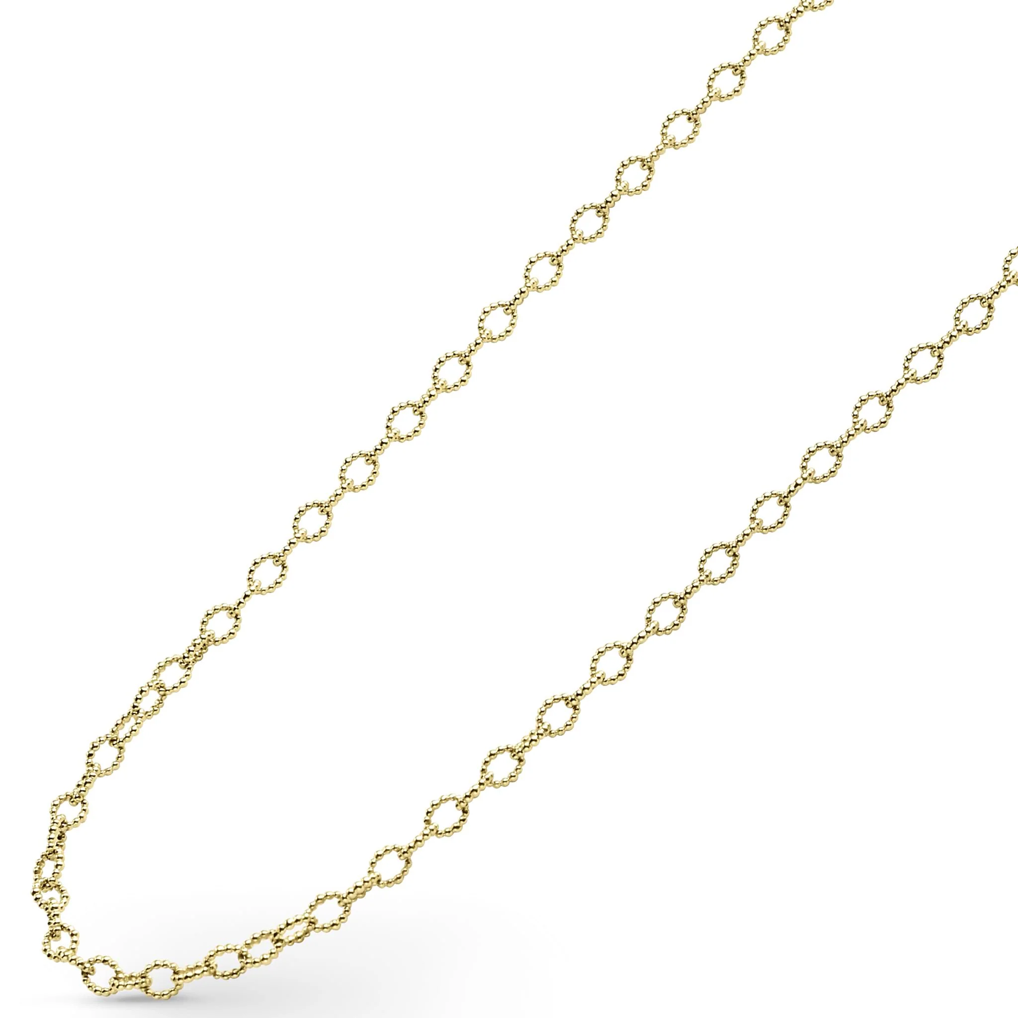 Signature Caviar 18K Gold Small Link Necklace - Image 4